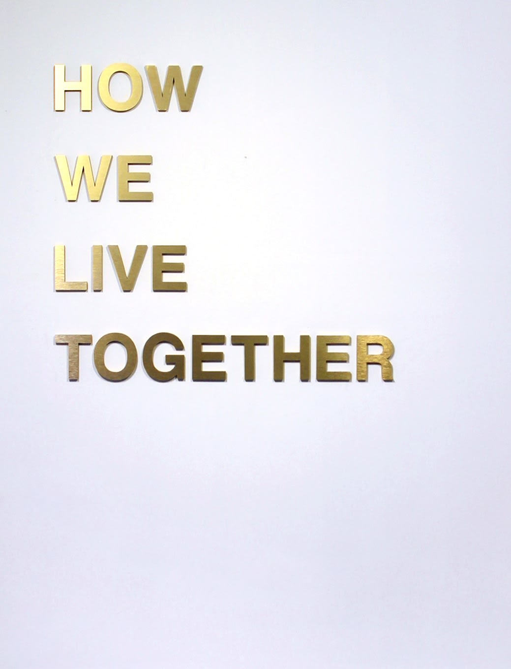 Anne Katrine Senstad, How We Live Together, 2018