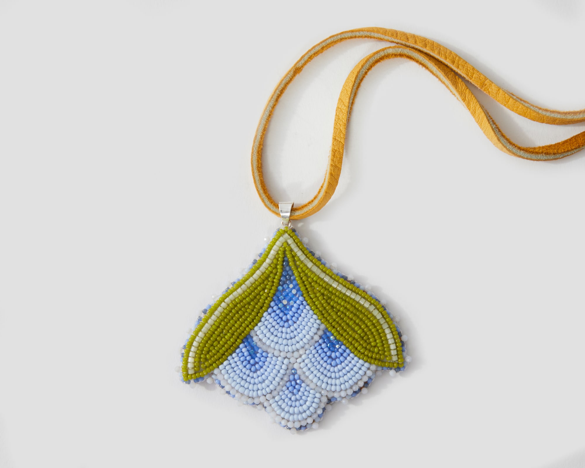 Bazille Owen-Reese, Blue Hydrangea Wraparound Necklace, 2023