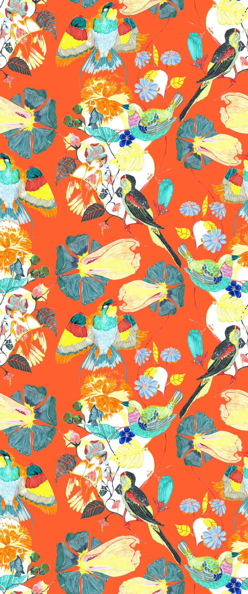 Ravenna Osgood, Birds (wallpaper) , 2021