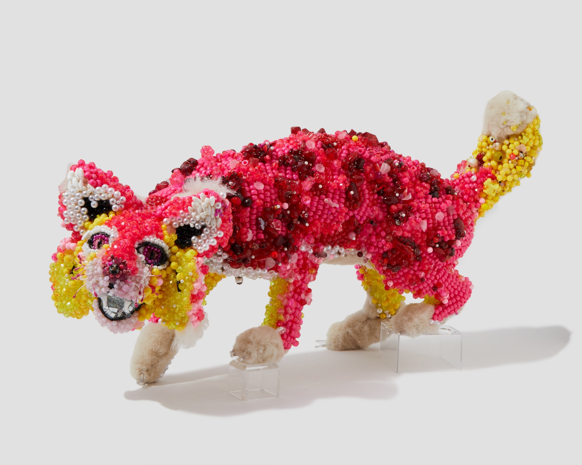 Jenny Day, Bobcat (Beaded Pink), 2023