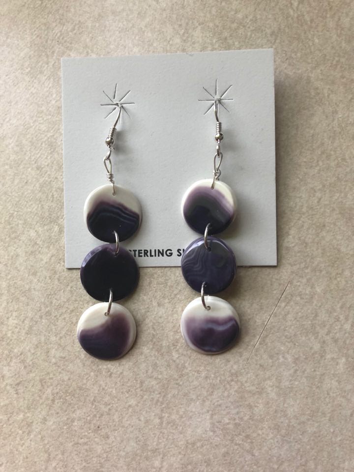 Gordell Wright, Wampum Earrings 1, 2020