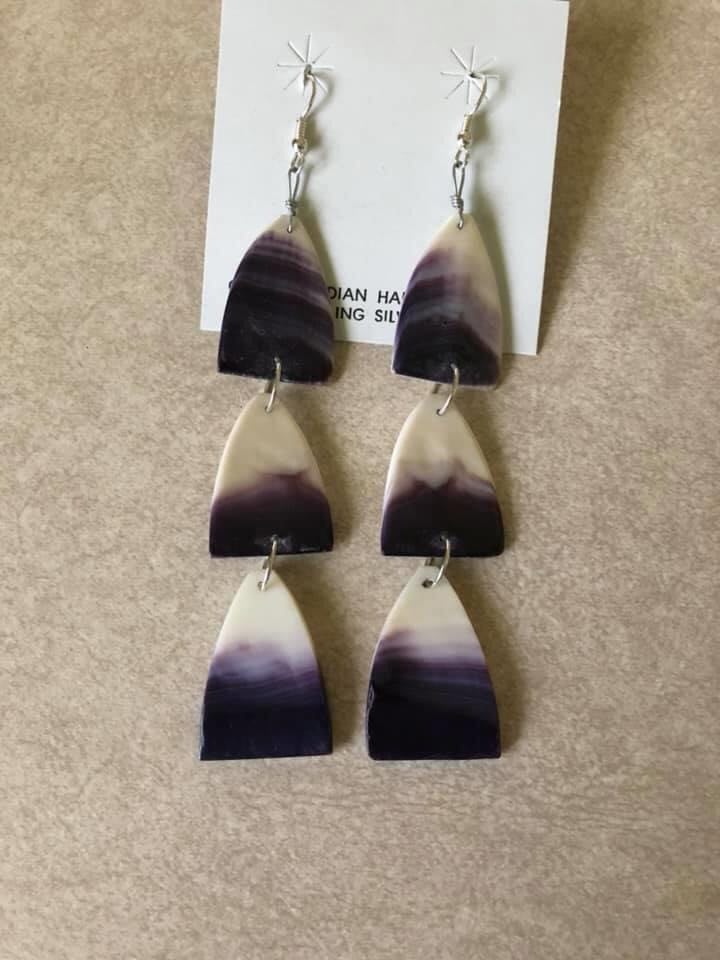Gordell Wright, Wampum Earrings 2, 2020