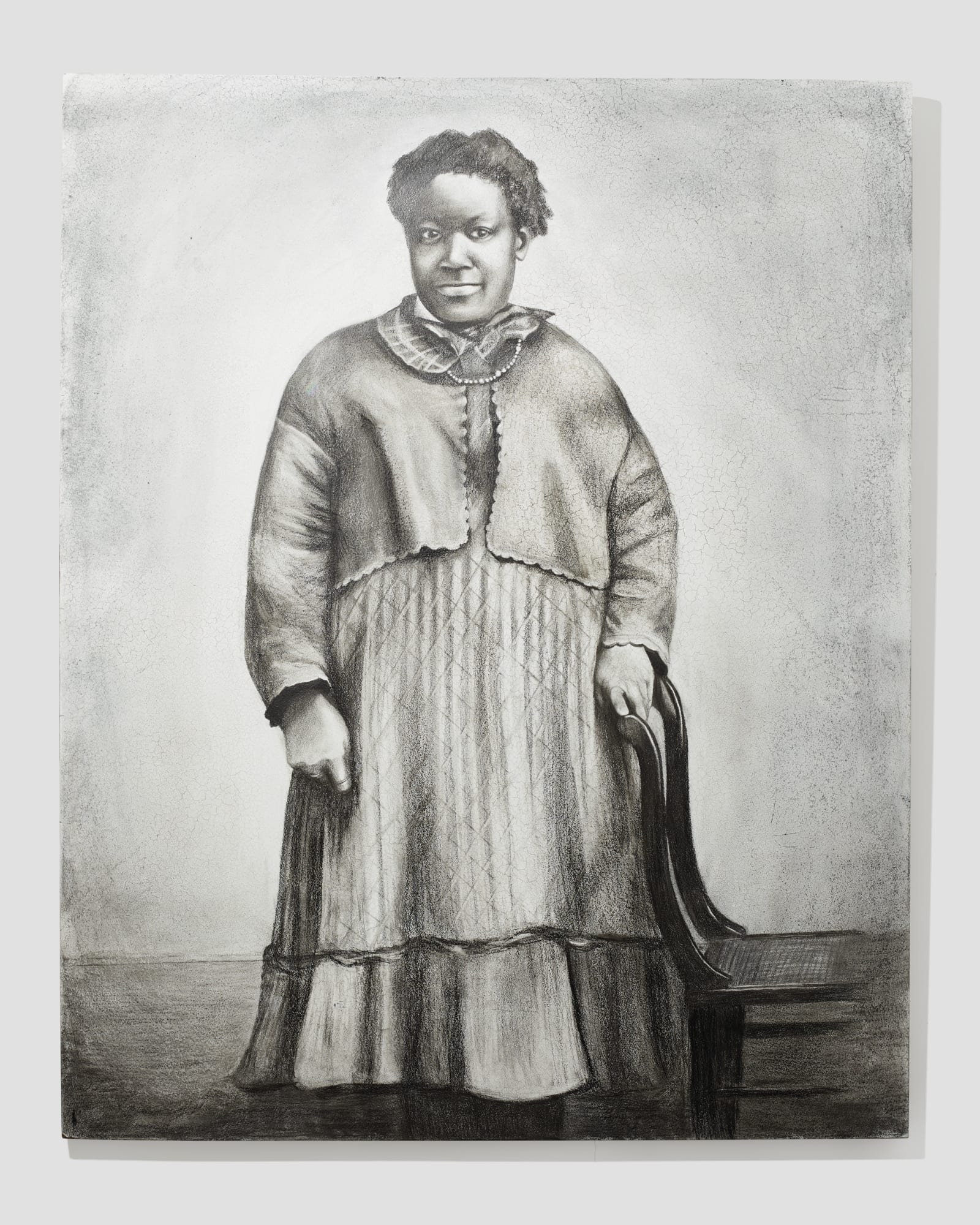 Nikesha Breeze, Anonymous African American Woman Standing with Chair; 1860, 2021