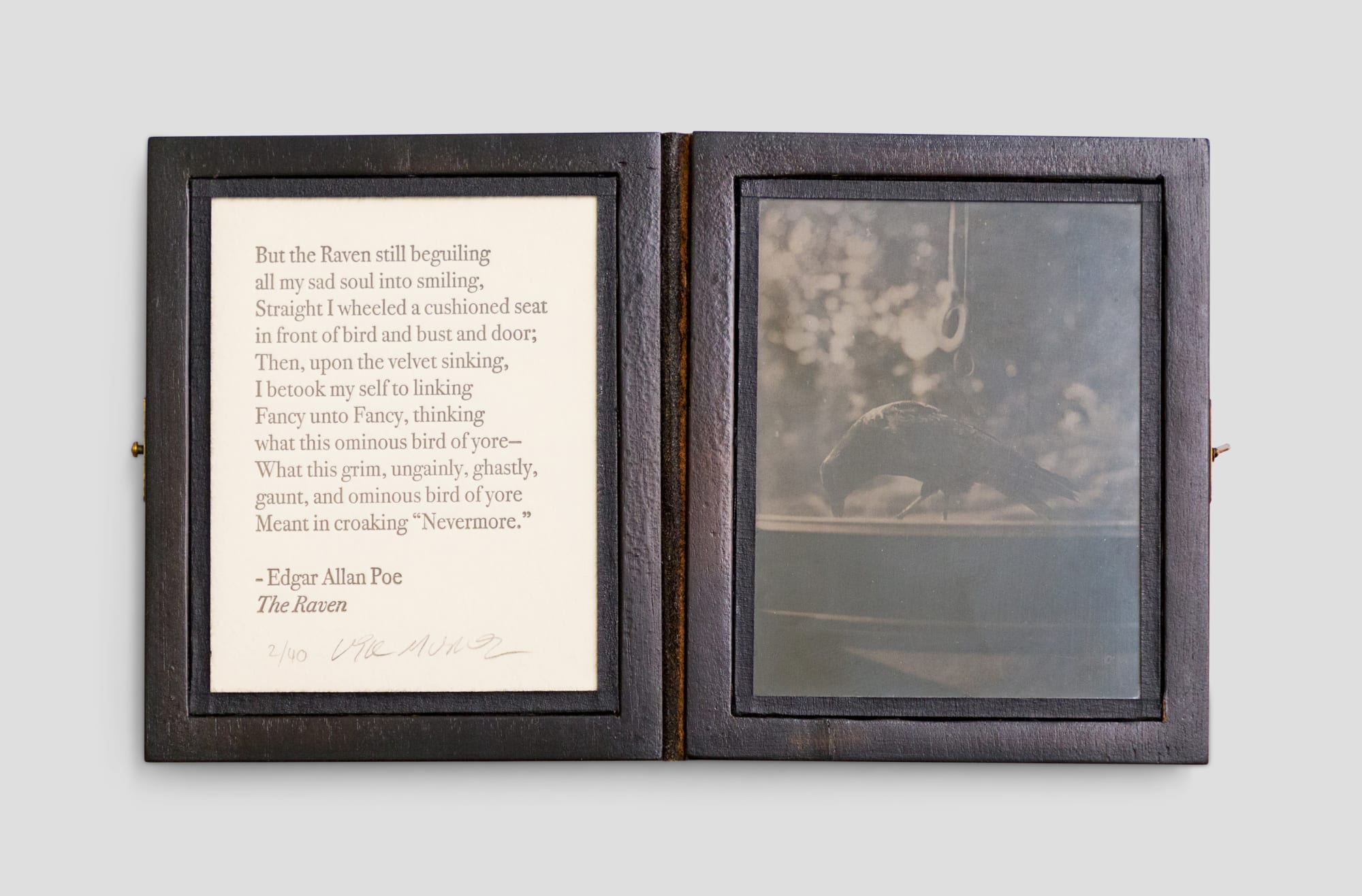 Vik Muniz, Crow (Poem by Poe), 2005