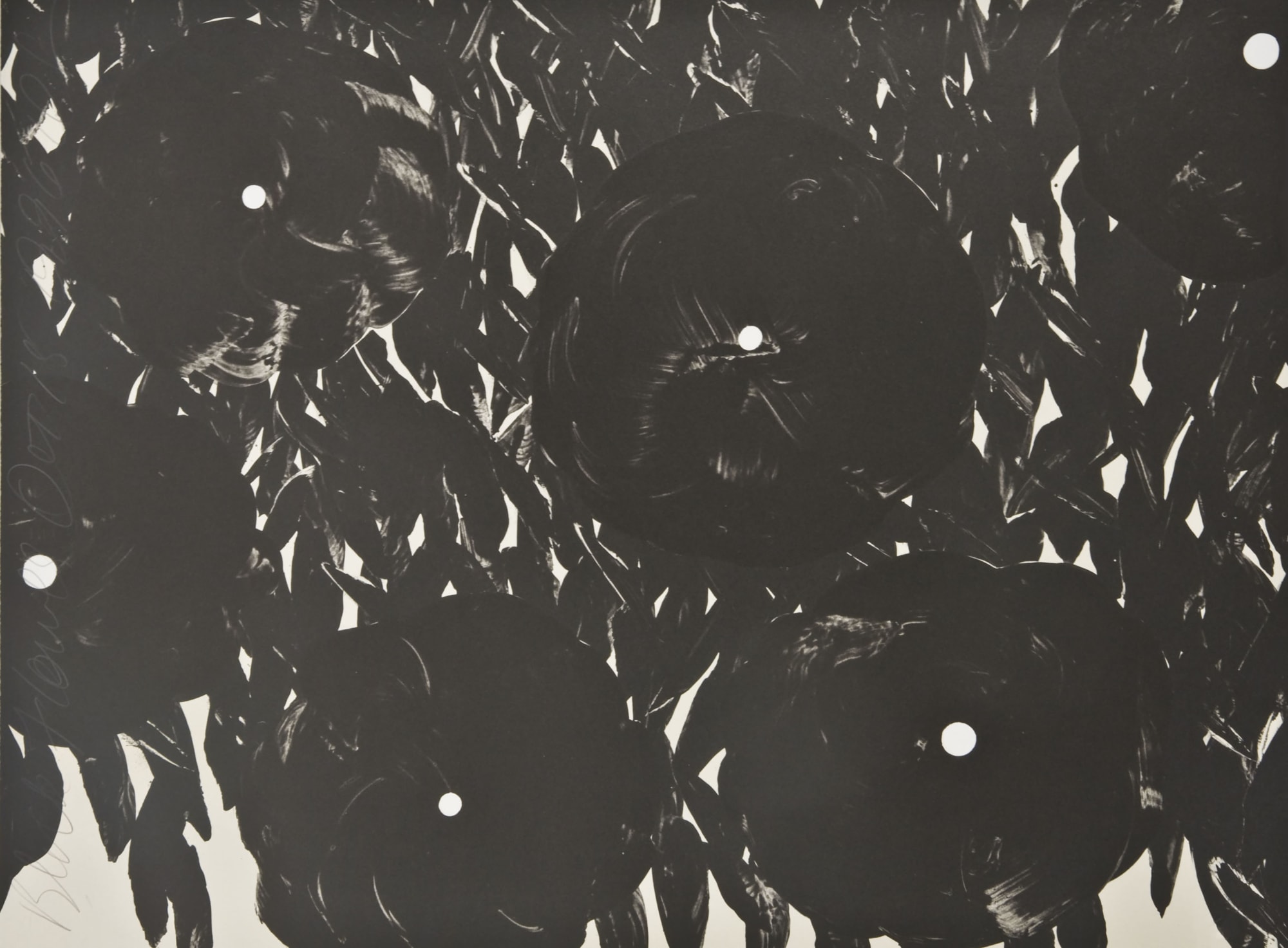 Donald Sultan, Black Flowers October 15, 1996