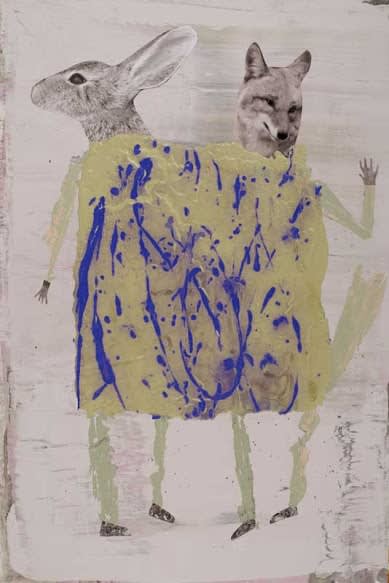 Holly Roberts, Coyote with Rabbit, 2022