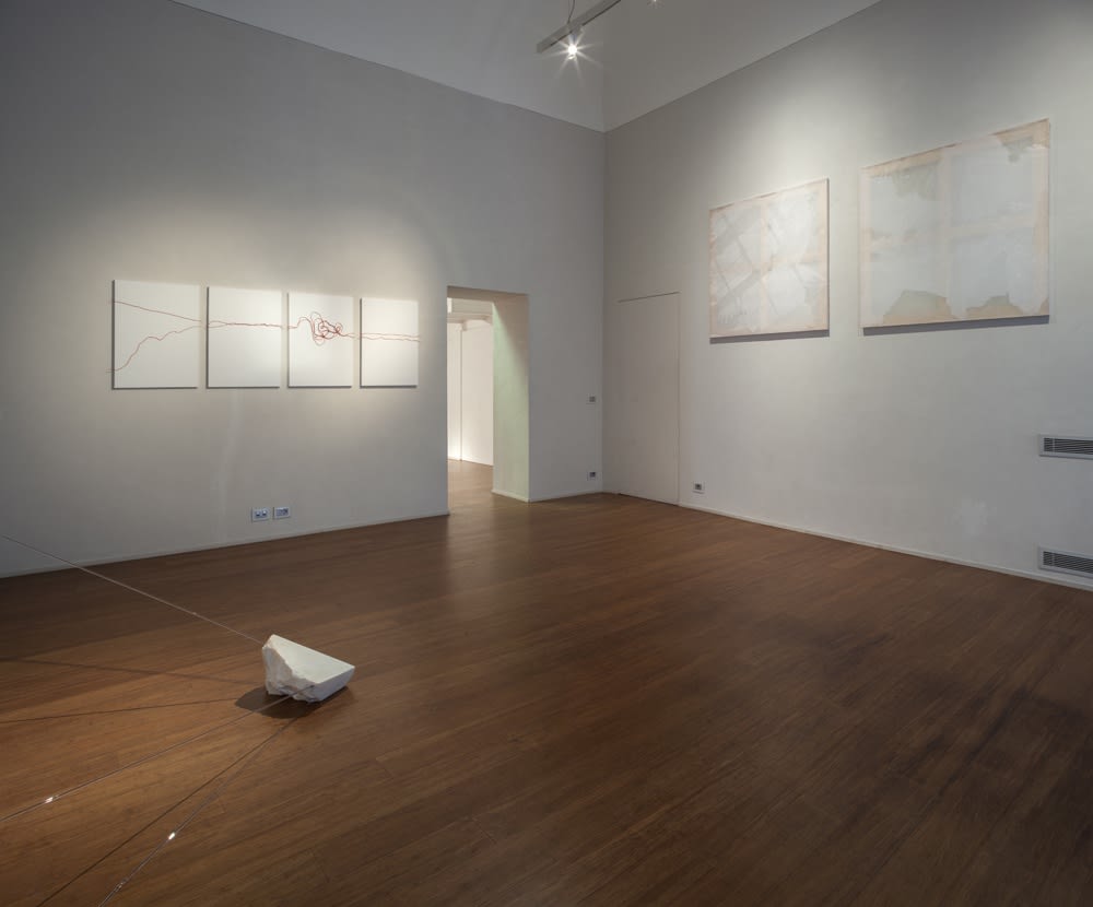 Contro Parmenide - Against Parmenides: Agostino Bergamaschi - Andrea Bruschi - Francesca Schgor - ABC-ARTE Contemporari art Gallery - 2014 Exhibition view - zoom for more details