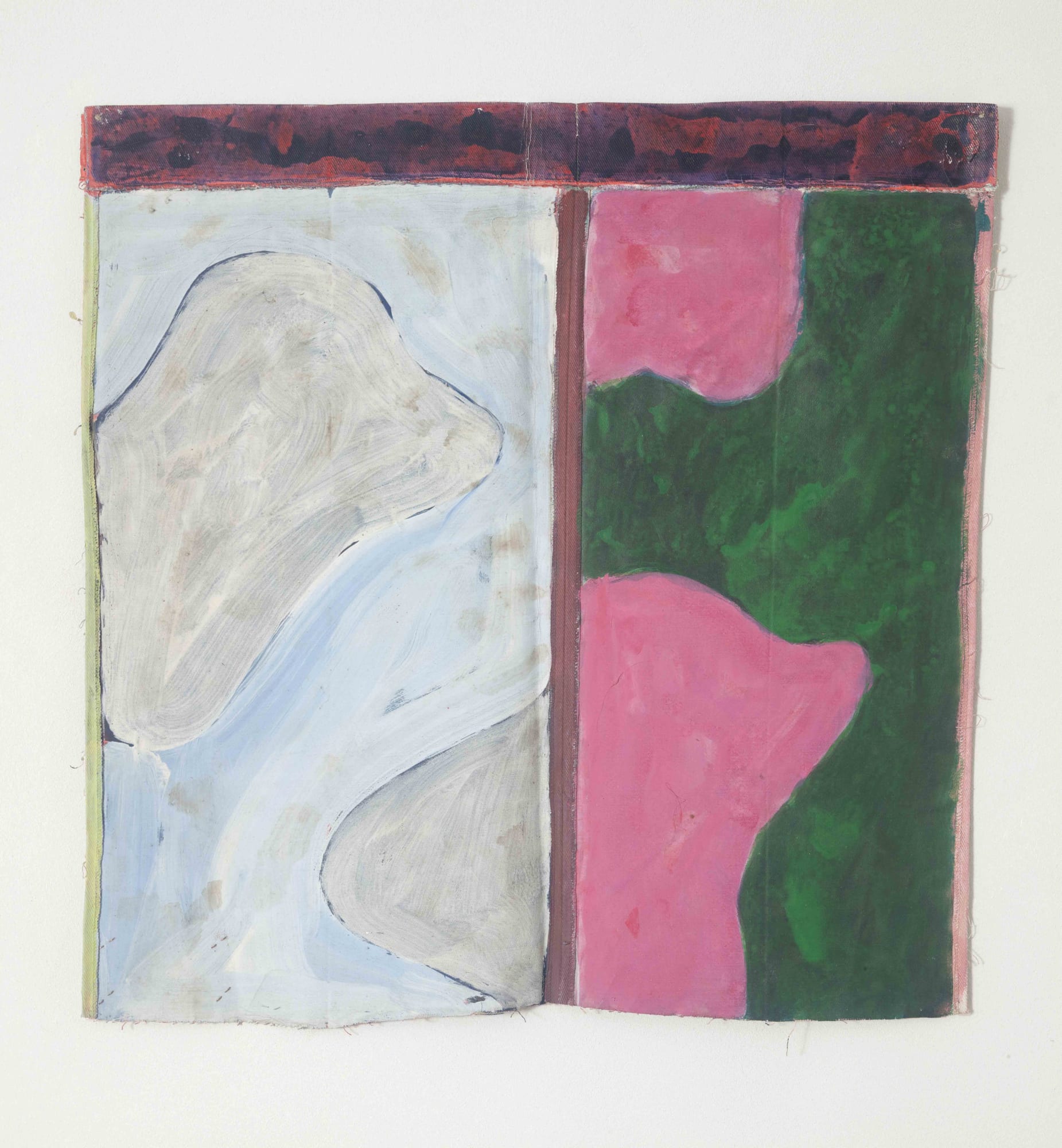 Erbern - Pinelli - Viallat: Claude Viallat, Untilted 052, 1979, 56 x 55 cm - 22 1/8 x 21 5/8 in, acrilico su tessuto