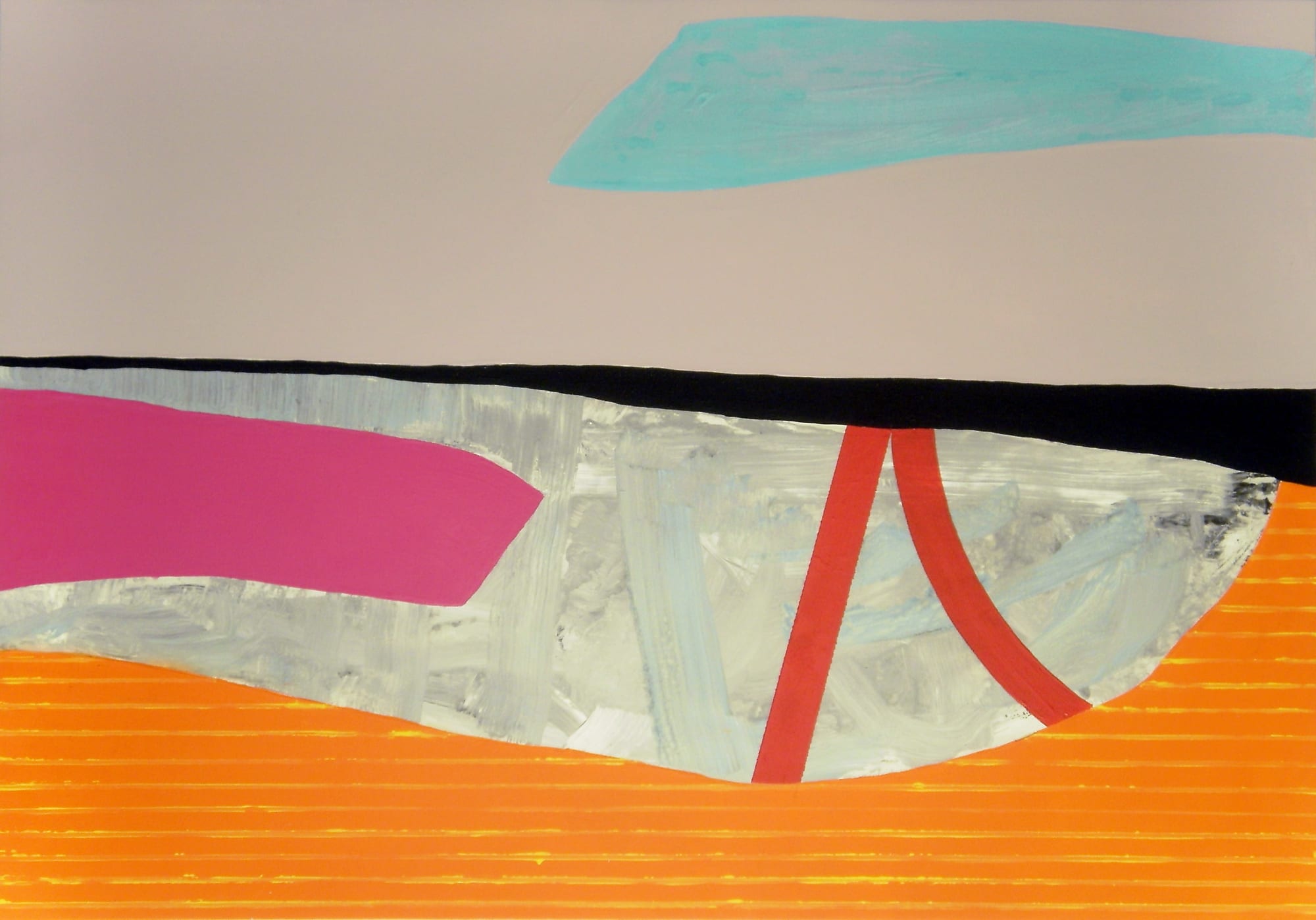 Giulio Zanet, 2015, Senza titolo, 63x90 cm, smalto e acrilico su tela