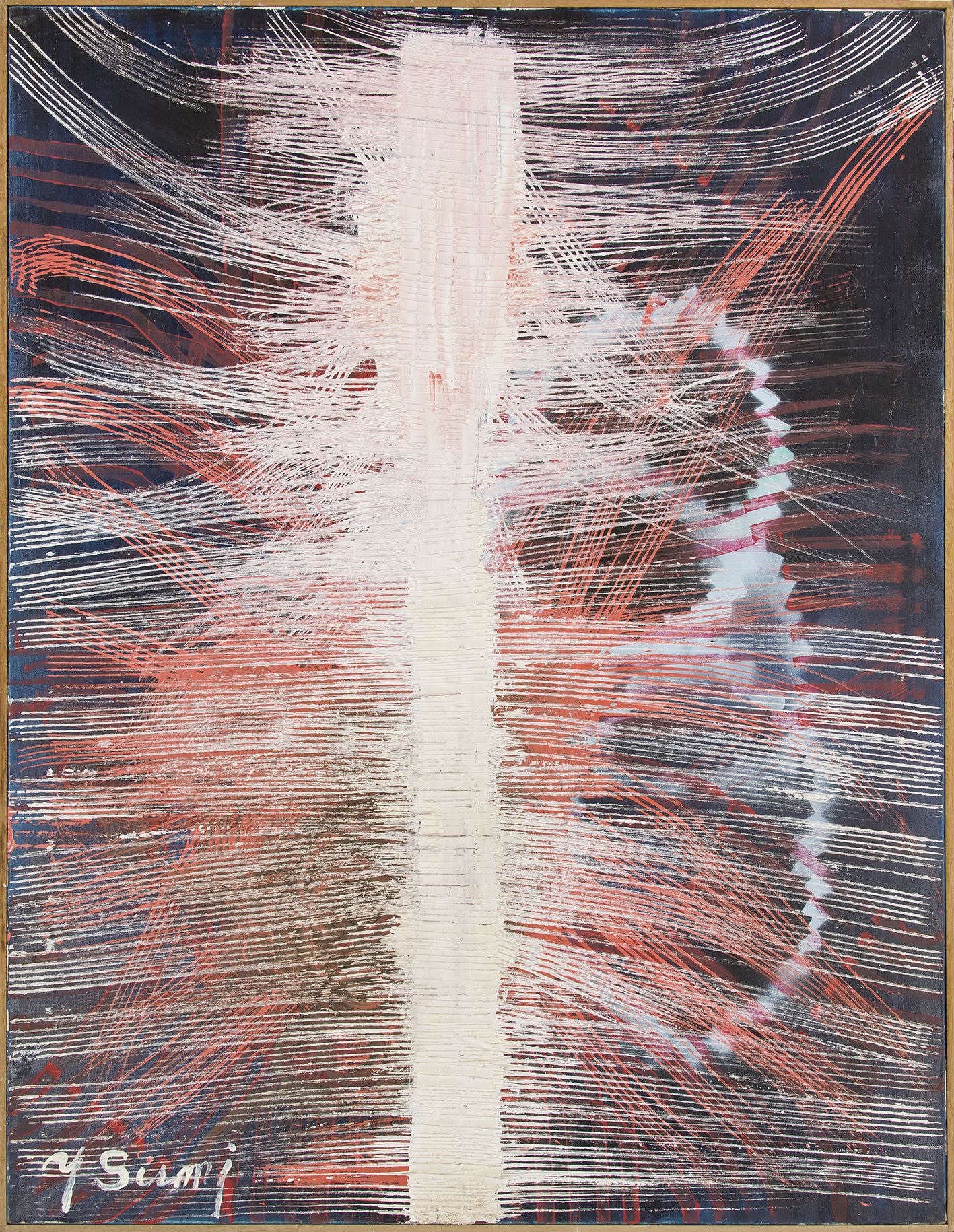 Yasuo Sumi,1978-1991, Senza titolo, 112x44 cm, tecnica mista