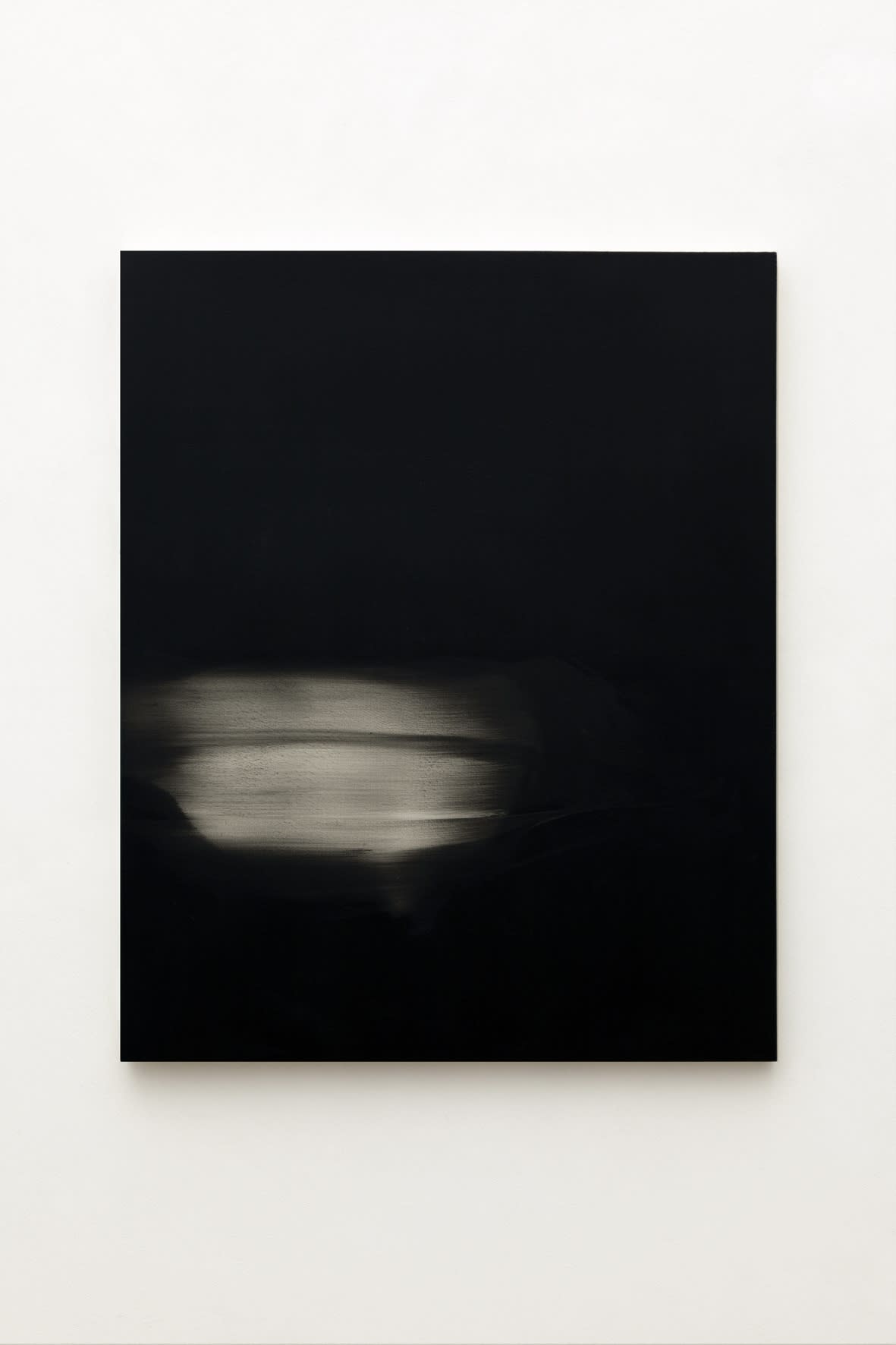 Mauro Vignando: Black painting, 2015, 100 x 80 cm, acrilico su supporto in legno