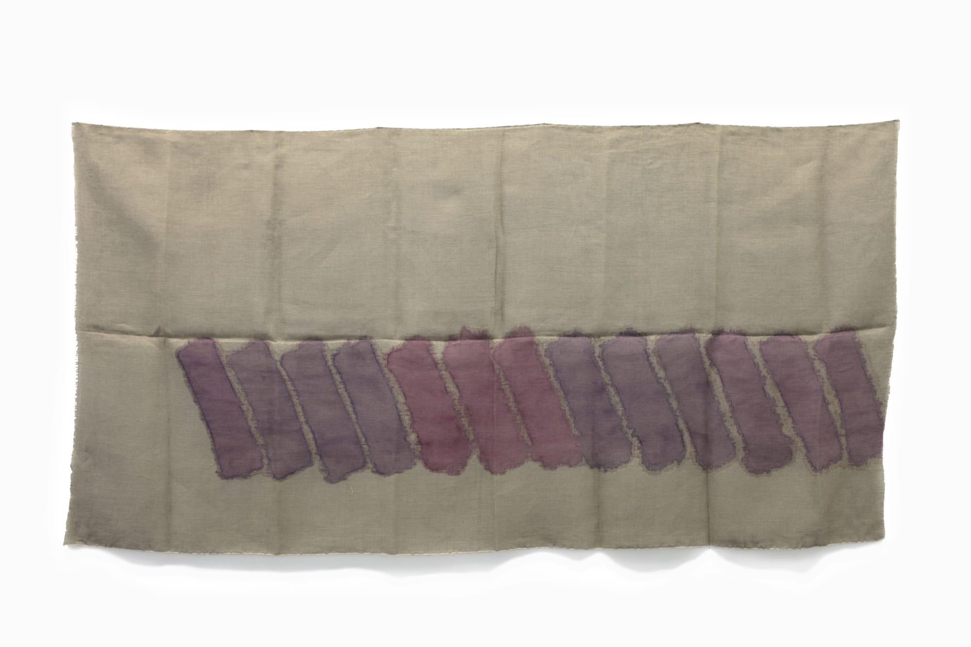 Giorgio Griffa : Linee orizzontali, 1979, 61x91 cm, 24 1_8x35 7_8 in, acrilico su juta