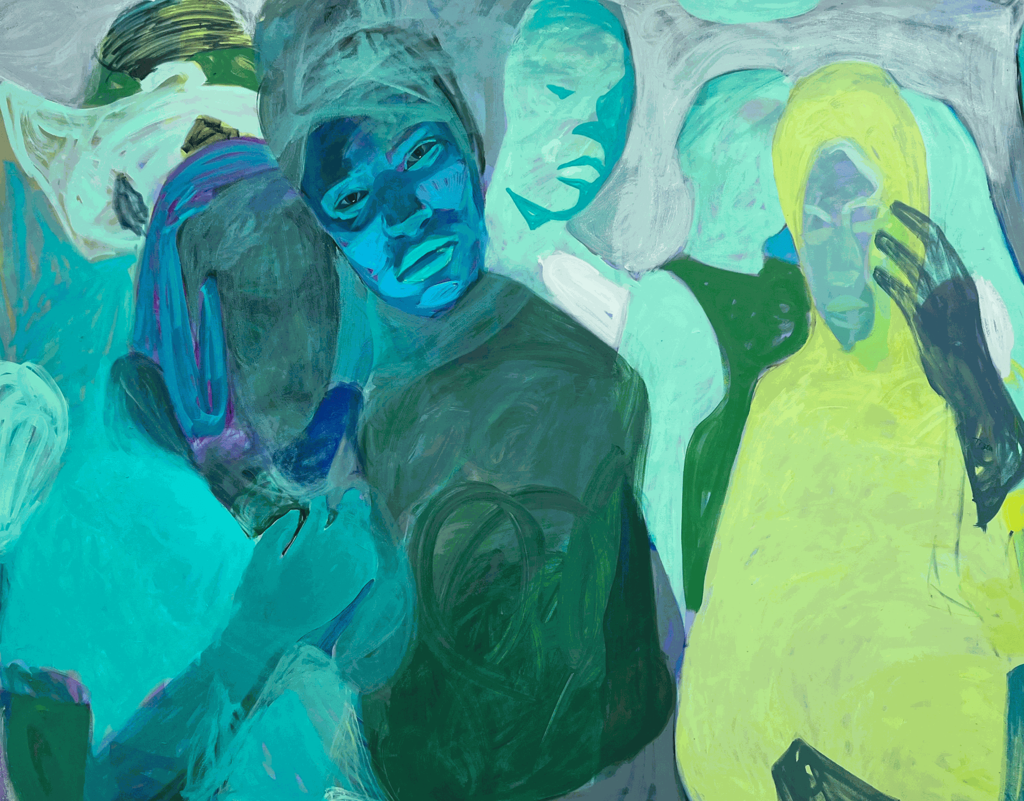 Tizta Berhanu, Combination in Turquoise, 2023