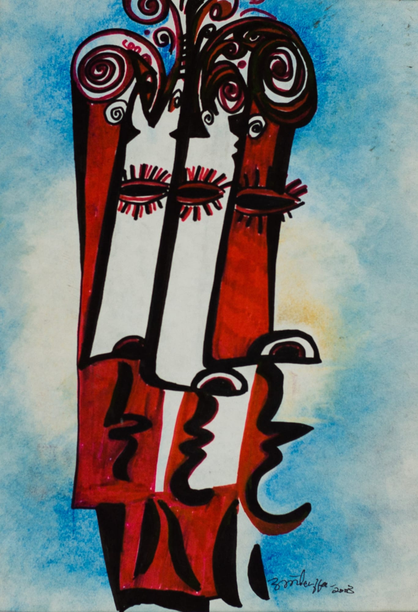 Tibebe Terffa , Untitled on Paper IV, 2003