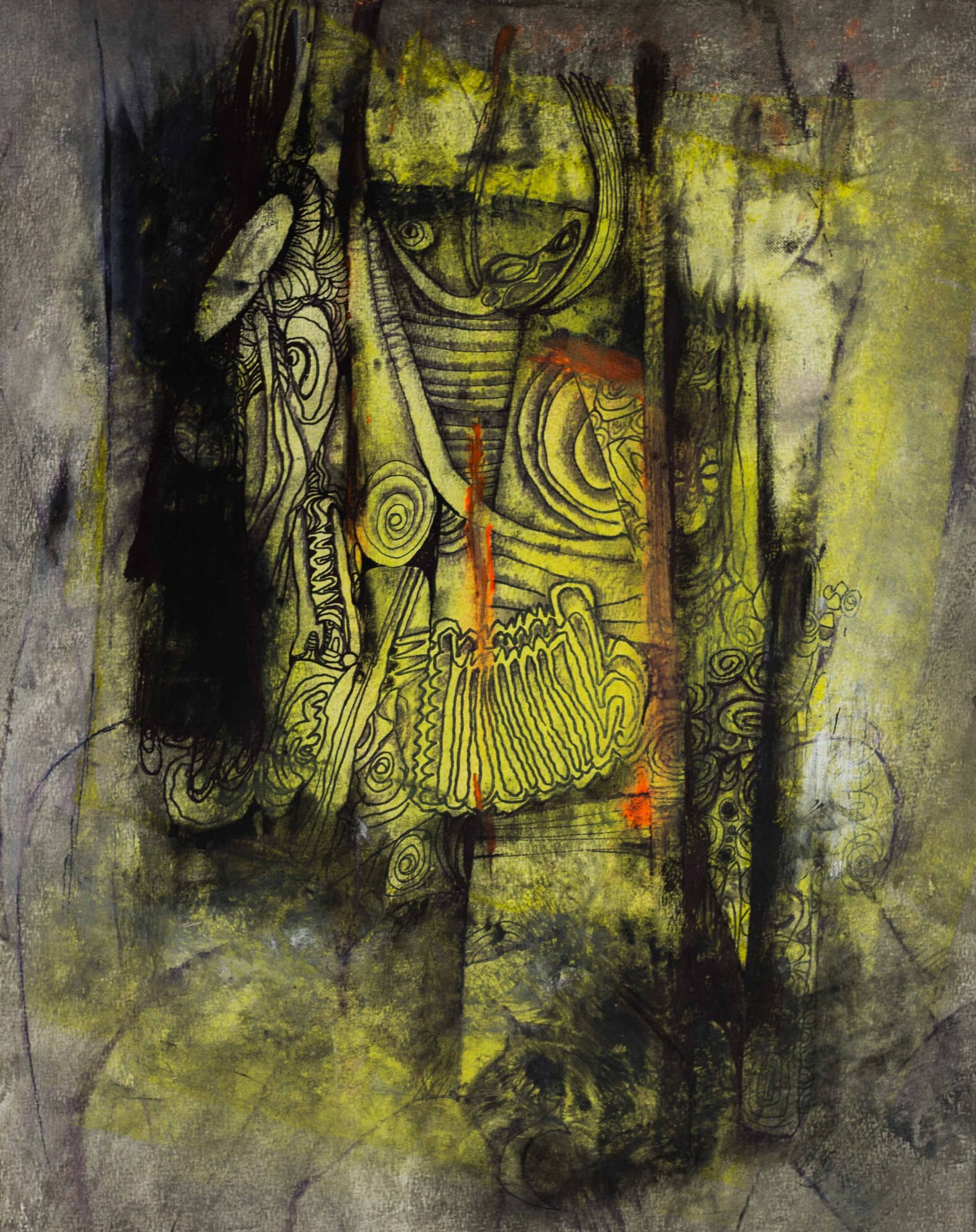 Tibebe Terffa , Untitled on Paper XII, 2015