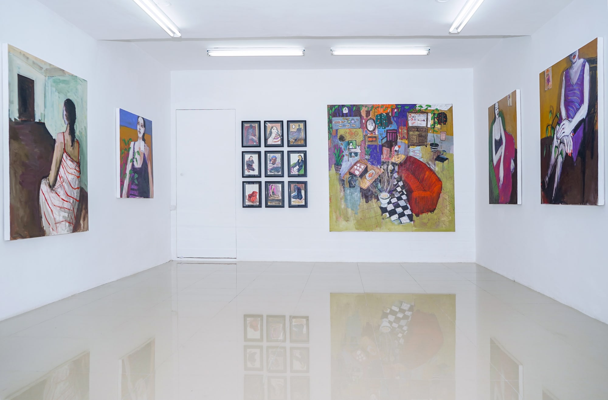 Left to right: Tsédal I, Tsédal VI, selection of works on paper, Tsédal XII, Tsédal IX, Tsédal XIII