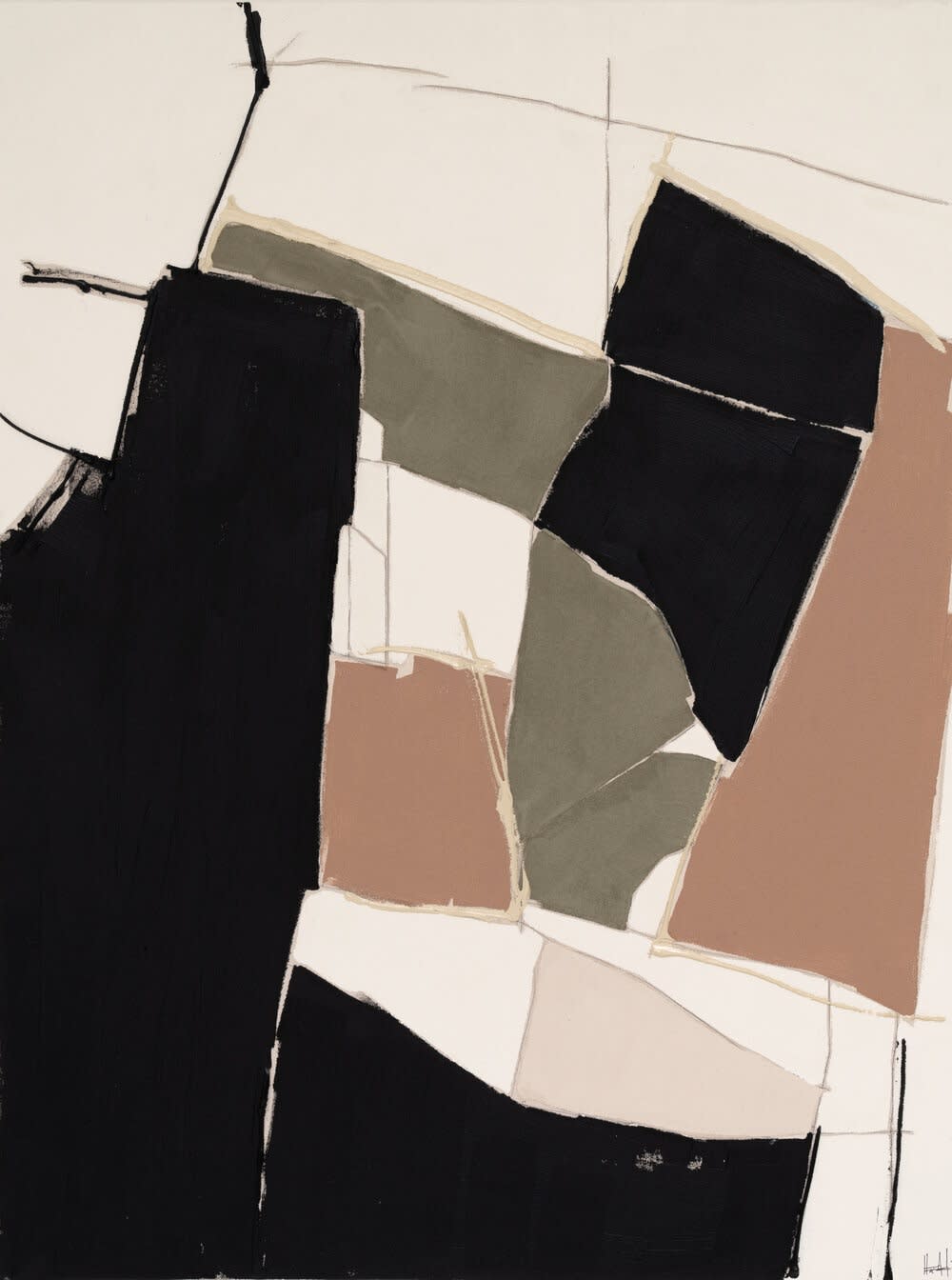 Montagne Study 1 Acrylic on Canvas 40"h x 30"w SOLD