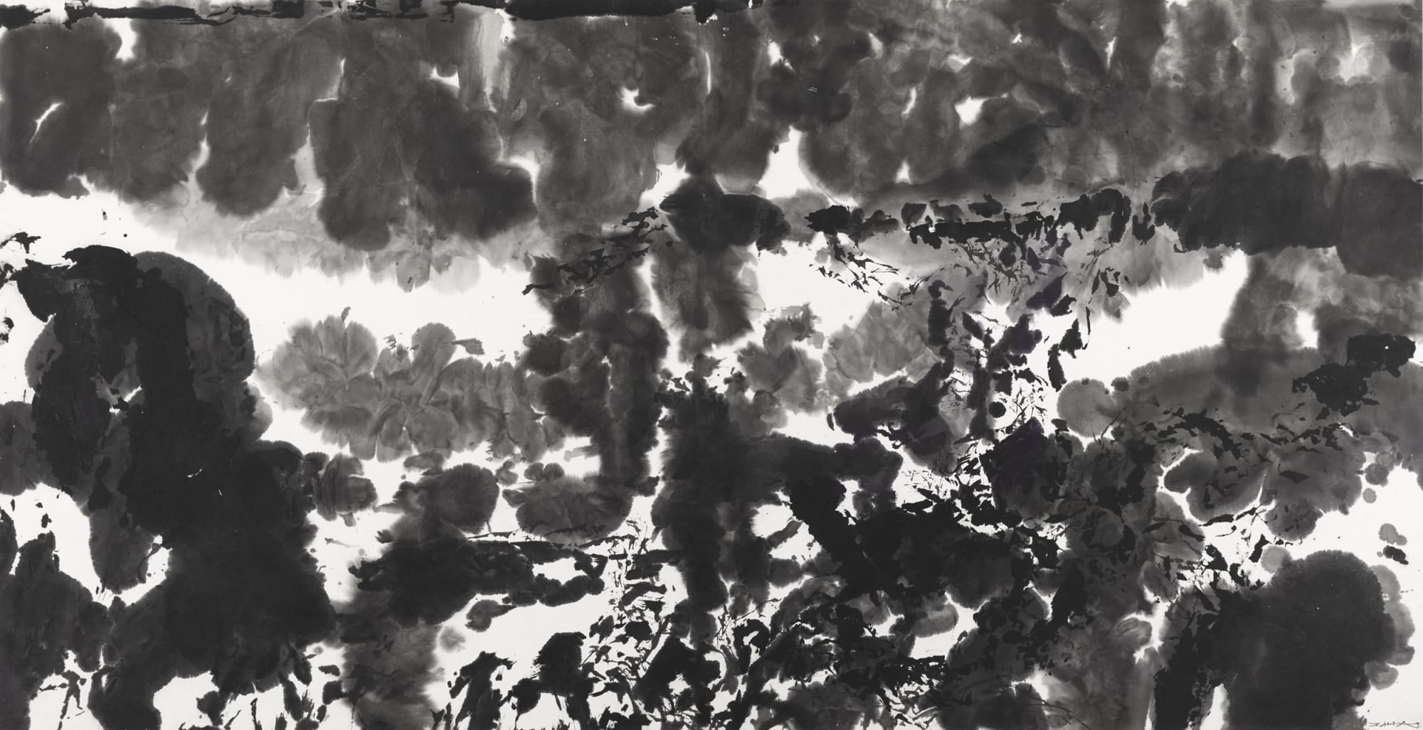 Zao Wou- Ki, Untitled, 1981, Indian ink on paper, 67.5 x 131.5 cm