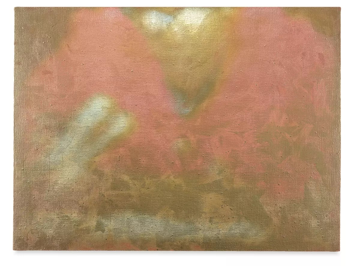 Donald Moffett, What Barbara Jordan Wore, 2002. Installation of oil and enamel on linen with video projection; three parts, each: 45 x 60 in. (114.3 x 153 cm). Collection Museum of Contemporary Art Chicago, restricted gift of Nancy A. Lauter and Alfred L. McDougal, Judith Neisser, Barbara and Thomas Ruben, Faye and Victor Morgenstern Family Foundation, and Ruth Horwich, 2002.81.a–c. © 2002 Donald Moffett