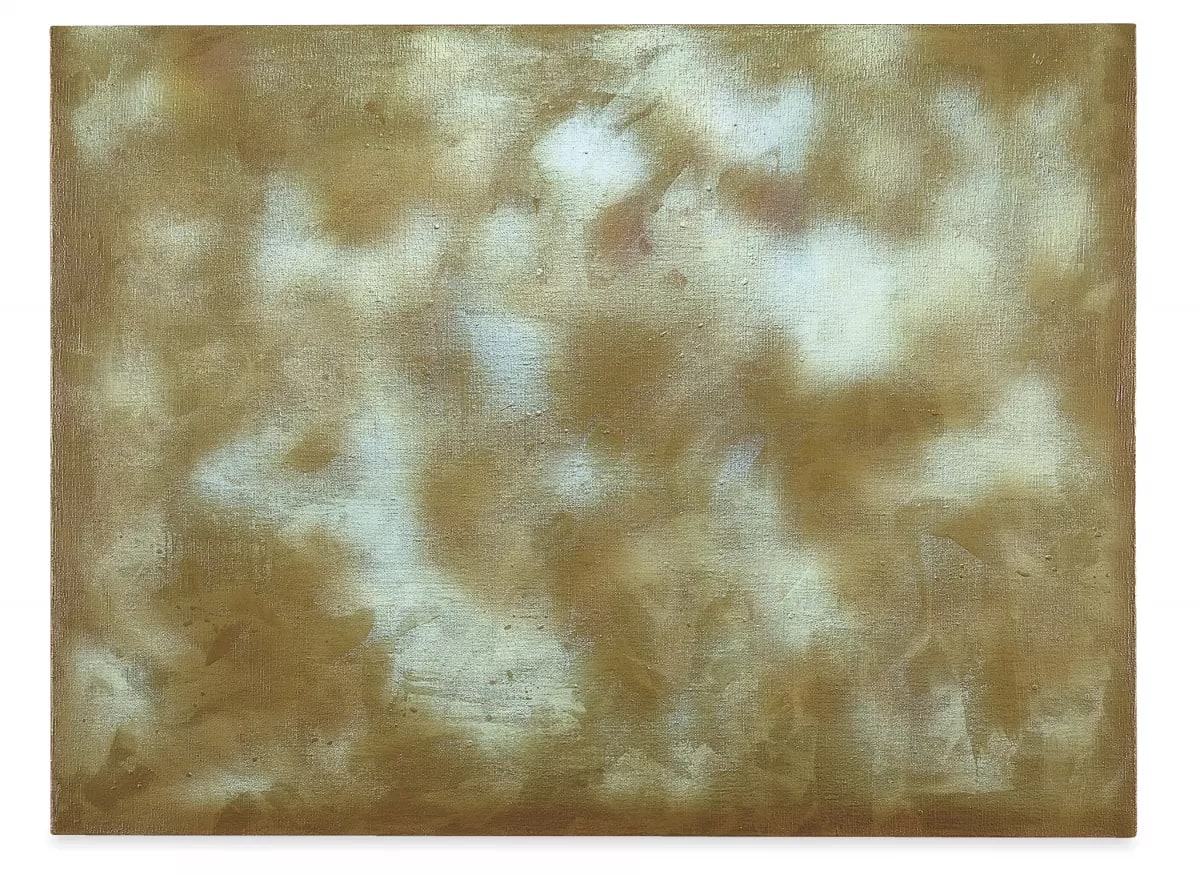 Donald Moffett, What Barbara Jordan Wore, 2002. Installation of oil and enamel on linen with video projection; three parts, each: 45 x 60 in. (114.3 x 153 cm). Collection Museum of Contemporary Art Chicago, restricted gift of Nancy A. Lauter and Alfred L. McDougal, Judith Neisser, Barbara and Thomas Ruben, Faye and Victor Morgenstern Family Foundation, and Ruth Horwich, 2002.81.a–c. © 2002 Donald Moffett