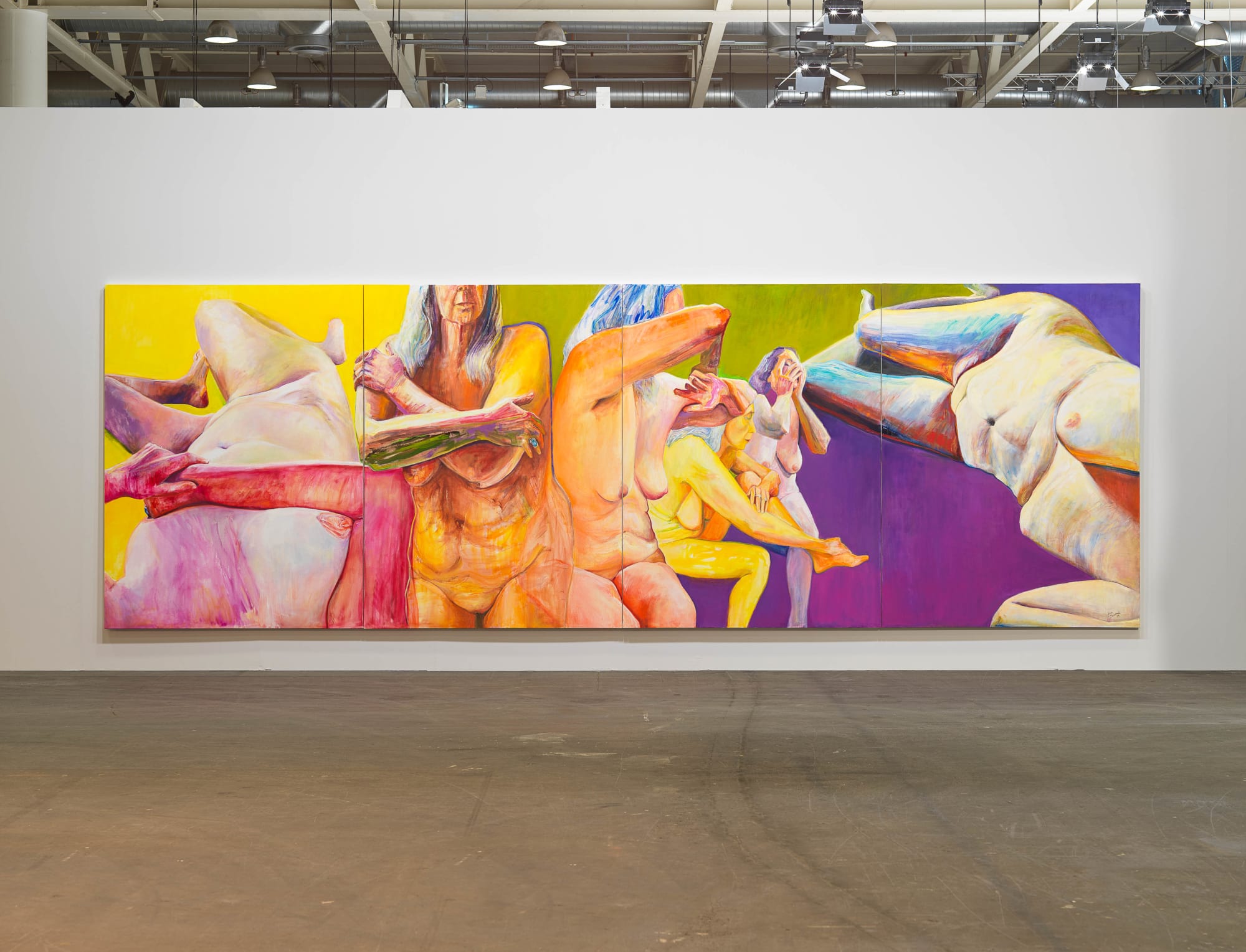 Installation view: Joan Semmel: Skin the Game, Art Basel, Unlimited, Alexander Gray Associates, 2019