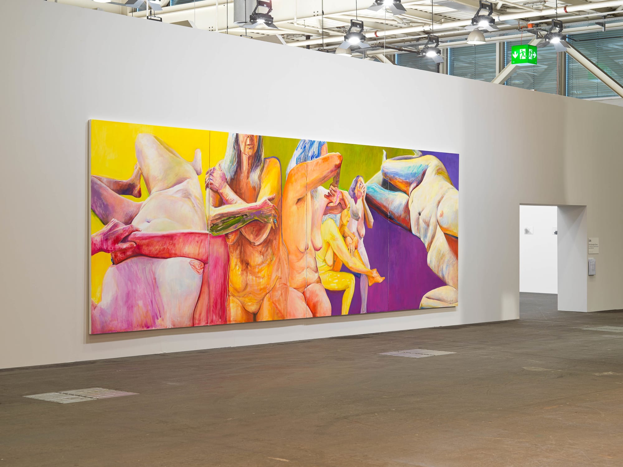 Installation view: Joan Semmel: Skin the Game, Art Basel, Unlimited, Alexander Gray Associates, 2019