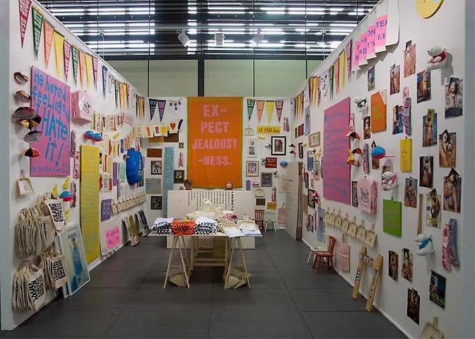 Installation view: Cary Leibowitz, Art Forum Berlin, 2007