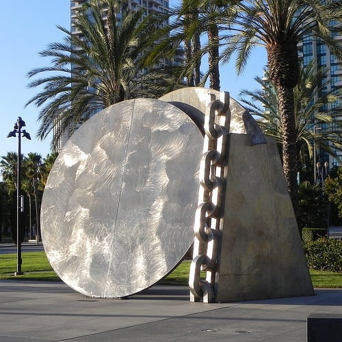Breaking of the Chains, 1995 Stainless steel Martin Luther King Jr. Promenade, San Diego, CA