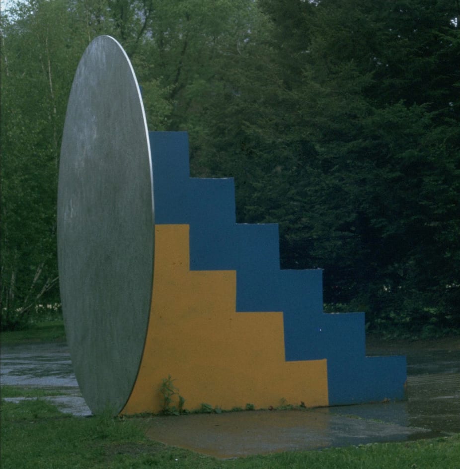 Homage to My Father and the Spirit, 1969 Stainless steel and painted steel 96 x 1/2 in (243.84 x 1.27 cm) Kingsborough Community College, Brooklyn, NY