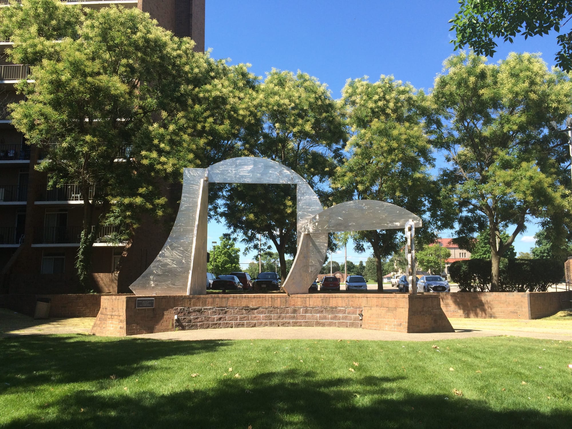 Out of the Struggles of the Past to a Brilliant Future, 1982 Stainless steel Mount Vernon Plaza, Columbus, OH