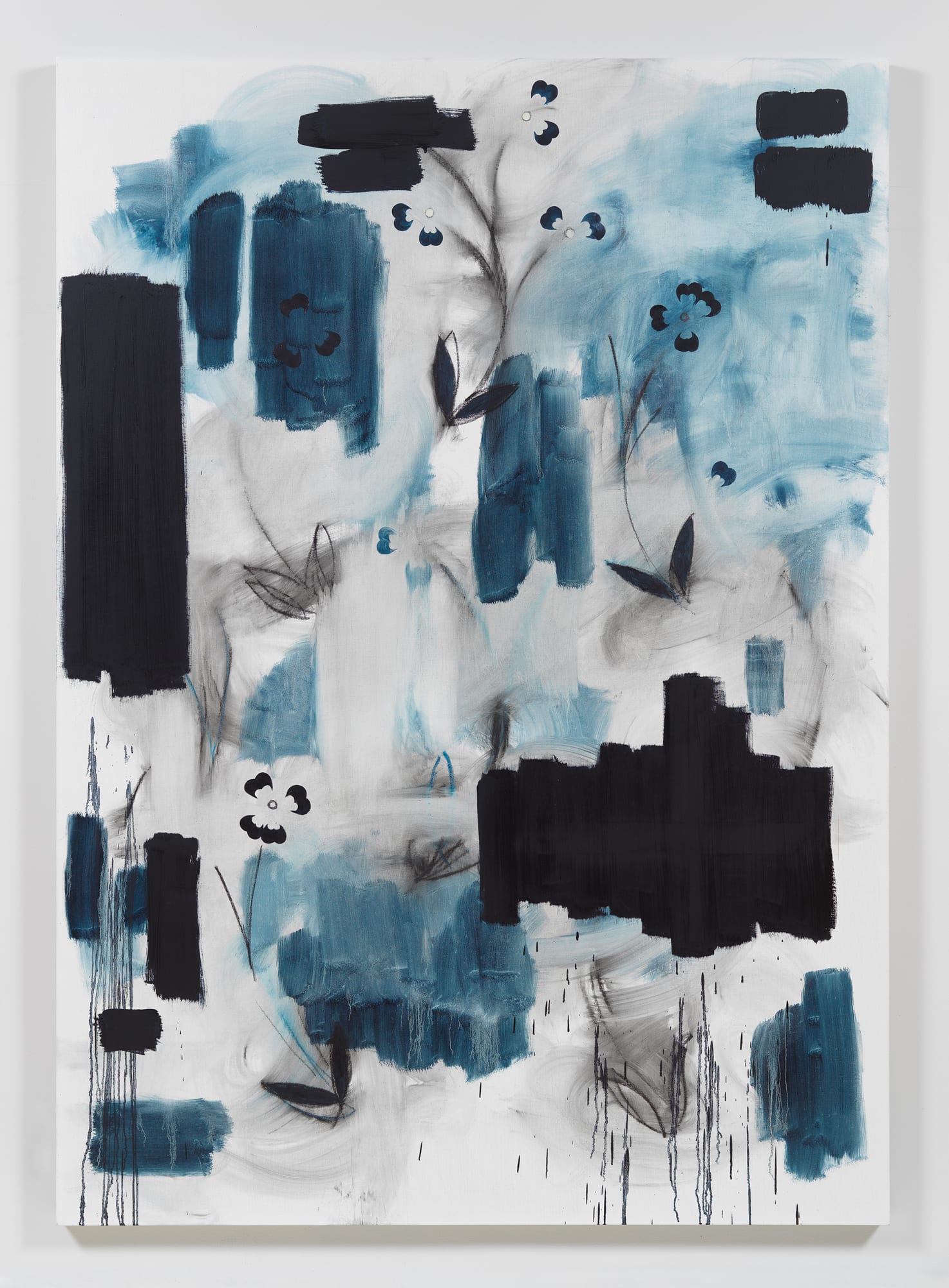 Untitled (Palimpsest 50), 2019 Oil, oil crayon, and wax pencil on linen 84 x 60 in (213.4 x 152.4 cm)