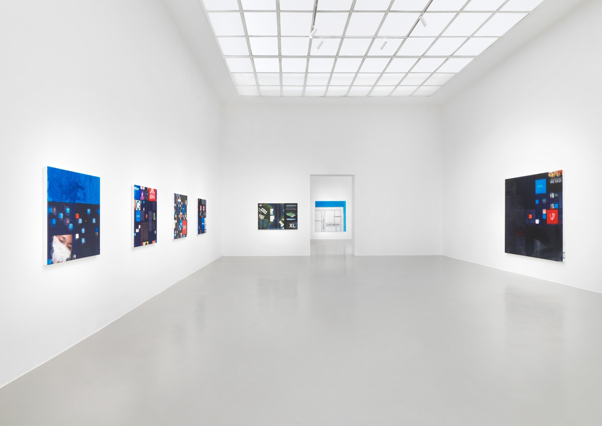 Simon Denny Metaverse Landscapes, 2023 Installation view Kunstverein Hannover, Germany Photography by Jens Ziehe