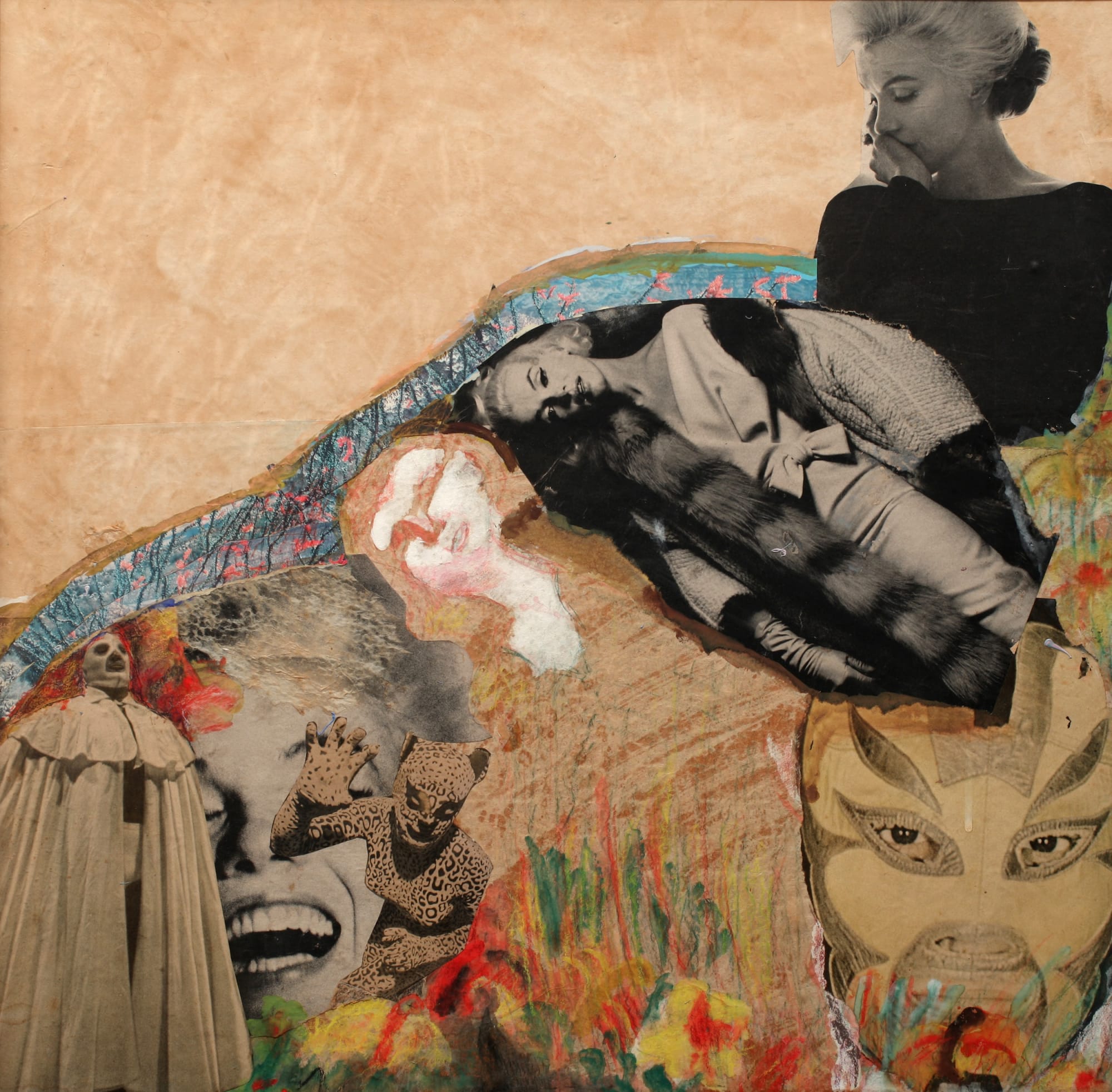 Fran Herndon White Angel, 1962 Collage on masonite 25 x 25 in 63.5 x 63.5 cm