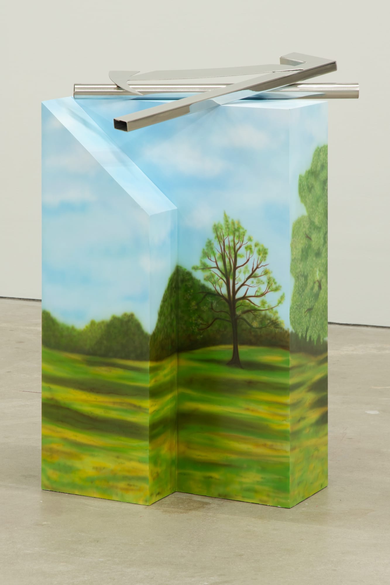 Nate Boyce Untitled, 2012 MDF, acrylic, stainless steel 40 x 27 x 26 in 101.6 x 68.58 x 66.04 cm