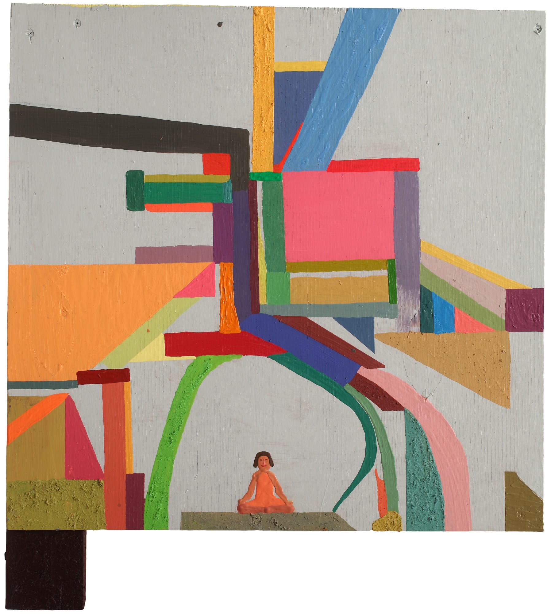 Chris Johanson You Grow, 2000-10 Acrylic and latex on wood 27 x 24 in 68.58 x 60.96 cm