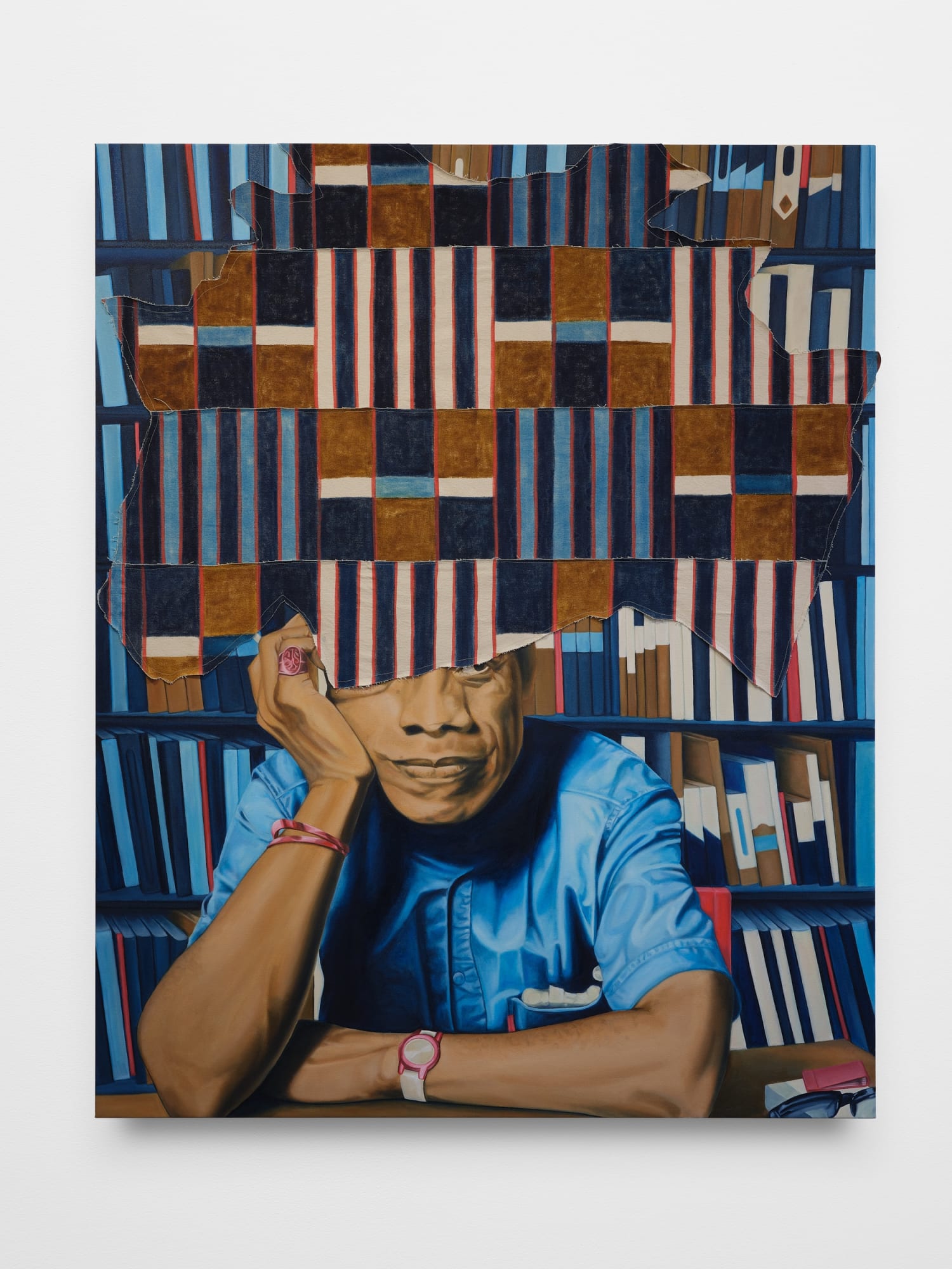 Troy Lamarr Chew II Im not your Negro, 2023 Oil and dye on canvas 60 x 48 in 152.4 x 121.9 cm