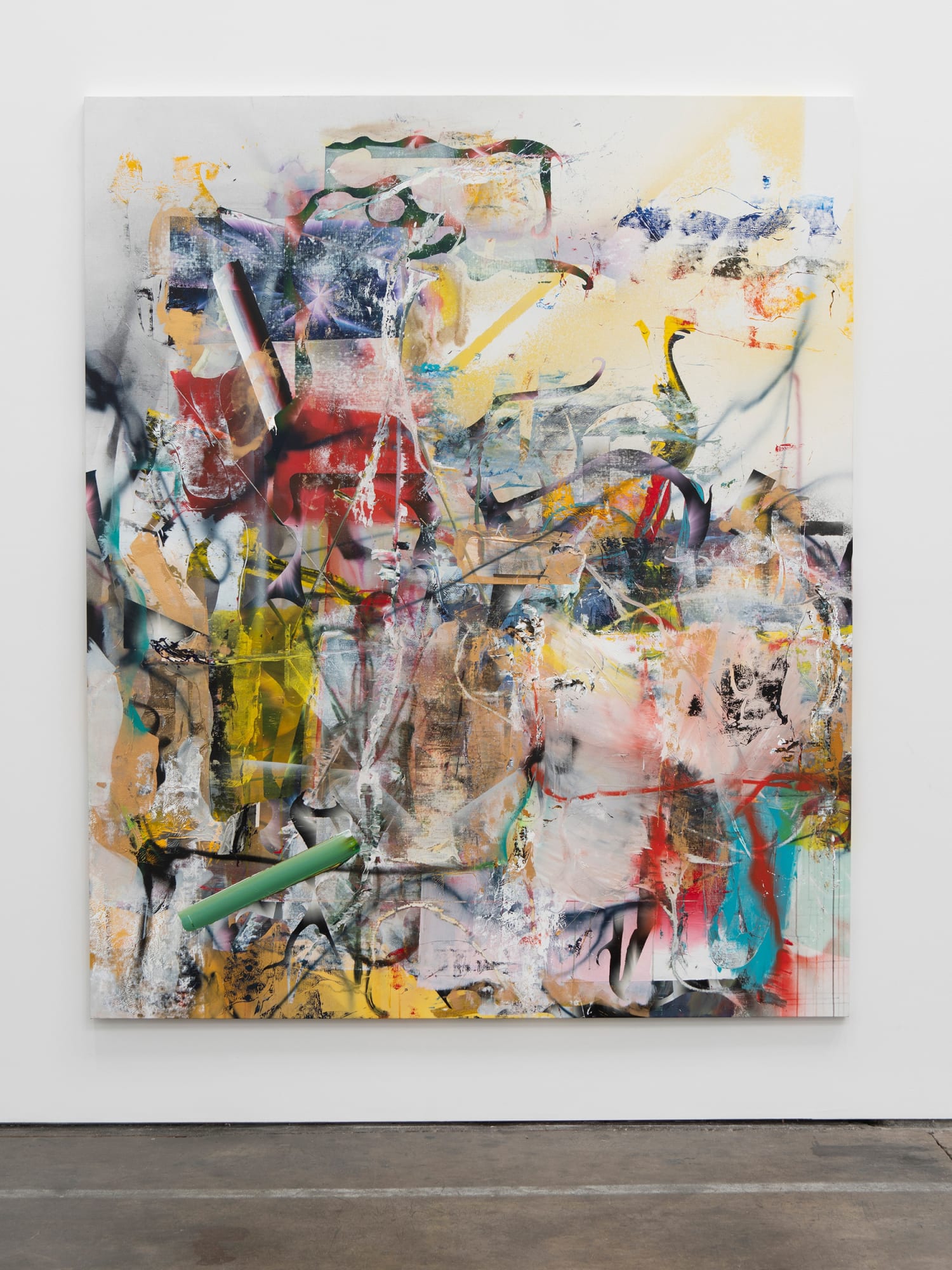 Liam Everett Untitled (knossos hives), 2019 Ink, oil, salt, sand, and alcohol on linen 94 x 78 in 238.8 x 198.1 cm