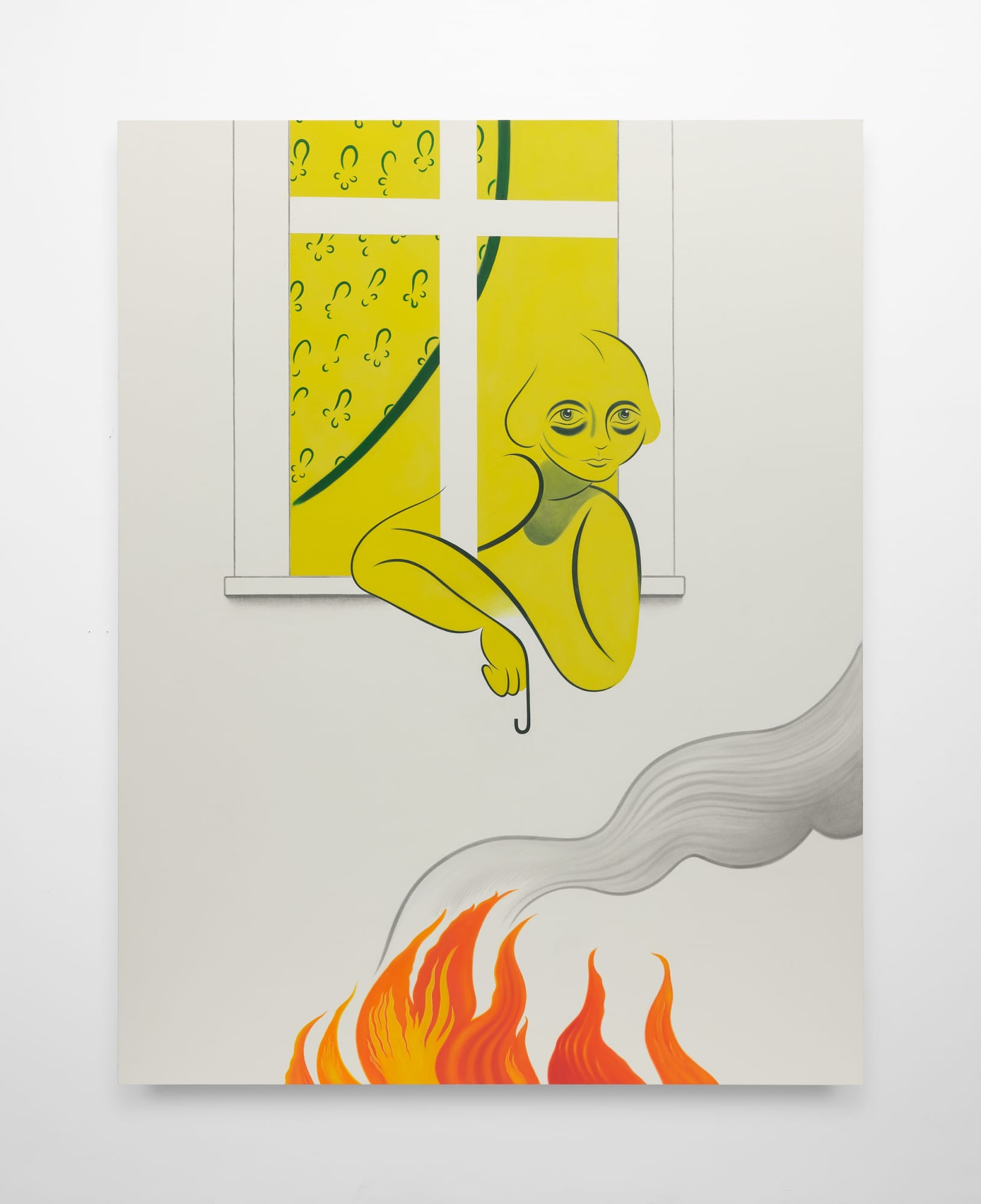 Koak Facade, 2022 Oil, acrylic, Flashe, and graphite on canvas 108 1/2 x 84 in 275.6 x 213.4 cm