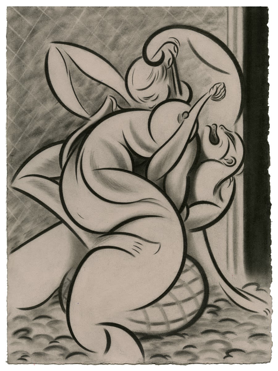 Koak Vampire, 2020 Signed and dated on verso Graphite and casein on rag paper 15 x 11 in 38.1 x 27.9 cm