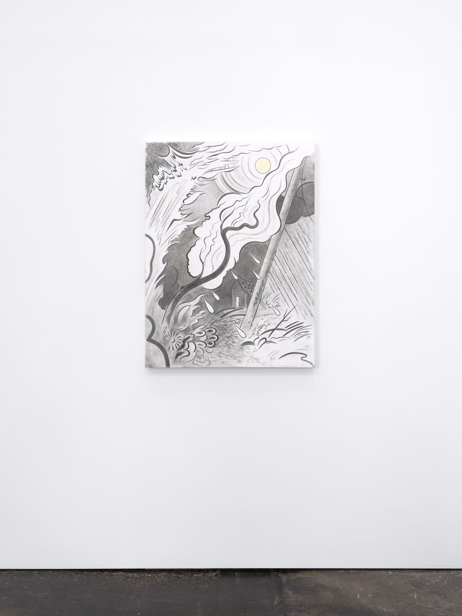 Koak Return to Feeling, 2020 Signed and dated on verso Acrylic, graphite, pastel, and casein on muslin mounted to panel 40 x 30 in 101.6 x 76.2 cm