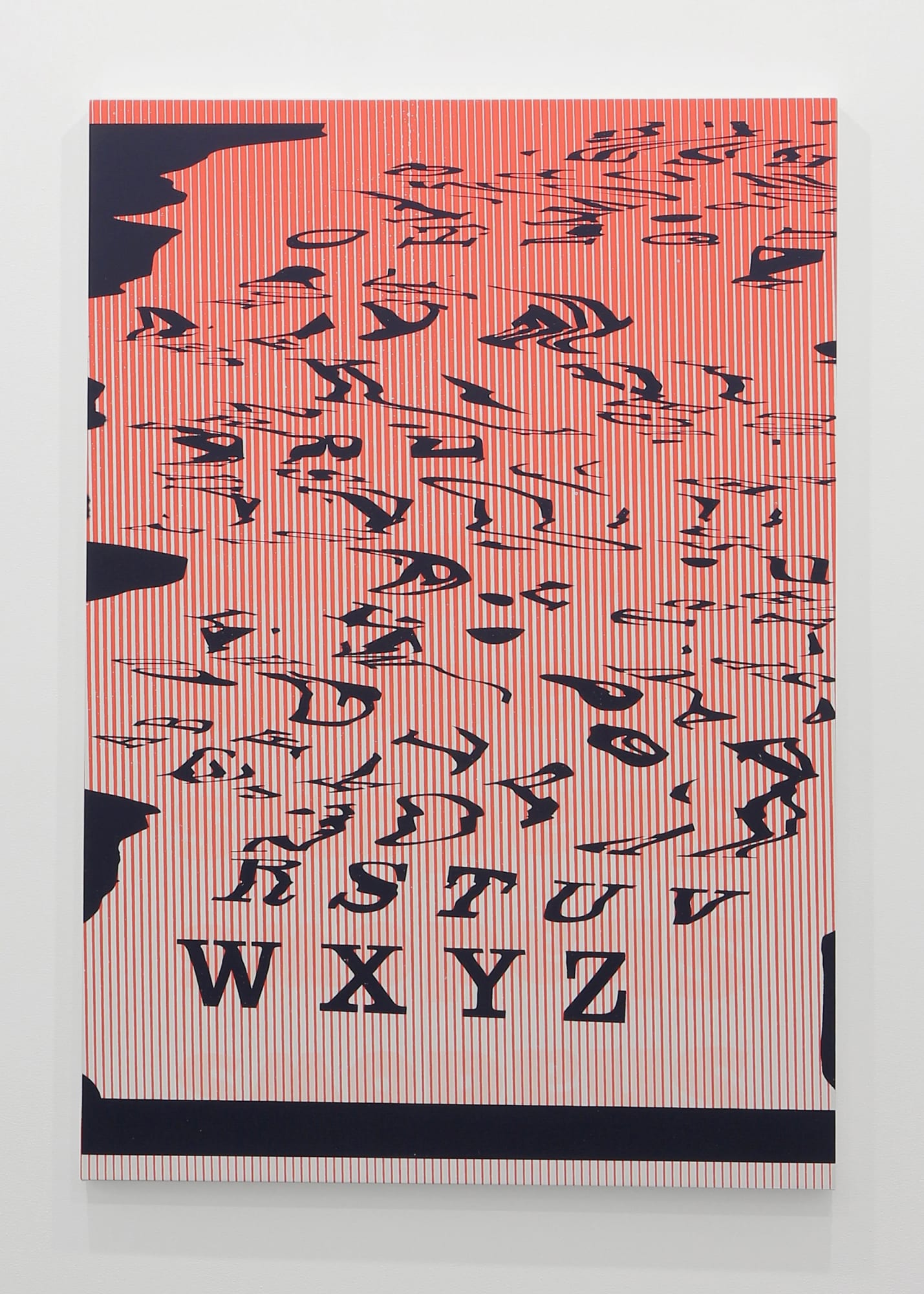 Matt Keegan WXYZ, 2013 Silkscreen on primed linen 63 x 43 in 160 x 109.2 cm