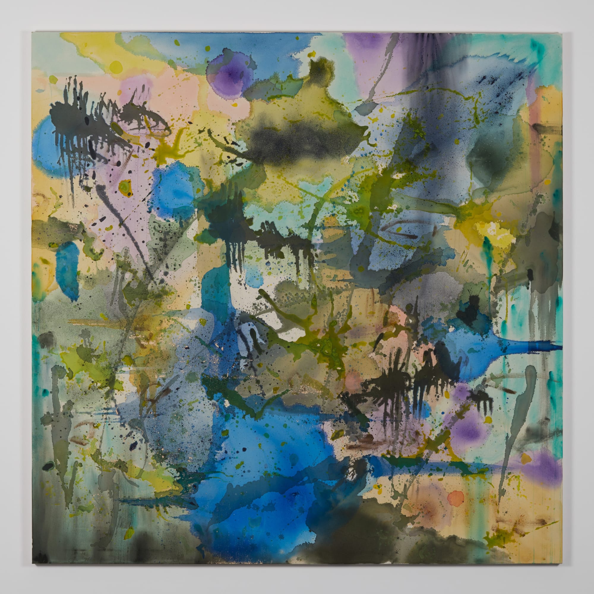 Shinpei Kusanagi Birds are flapping But I am only sleeping, 2018 Acrylic on canvas 76 3/8 x 76 3/8 in 194 x 194 cm