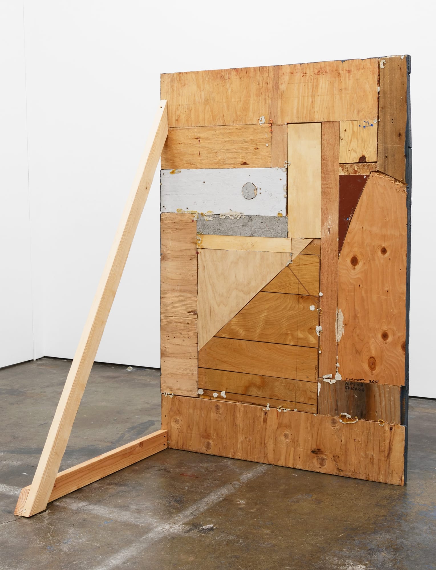 Chris Johanson Backwards painting #3, 2010 Acrylic on found wood 71 x 47 1/4 in 180.3 x 120 cm