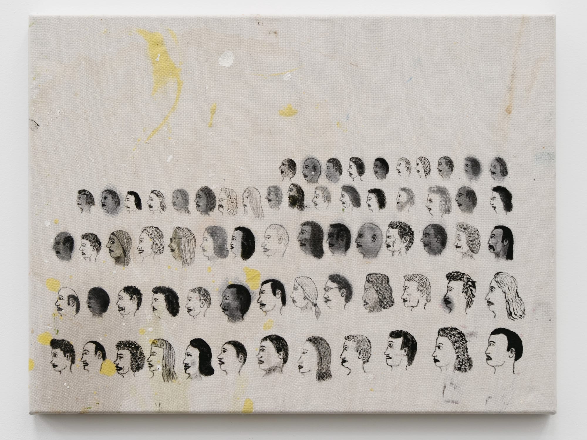 Chris Johanson Within Time Humanity Painting No. 3, 2018 Acrylic and house paint on canvas 16 x 21 in 40.6 x 53.3 cm