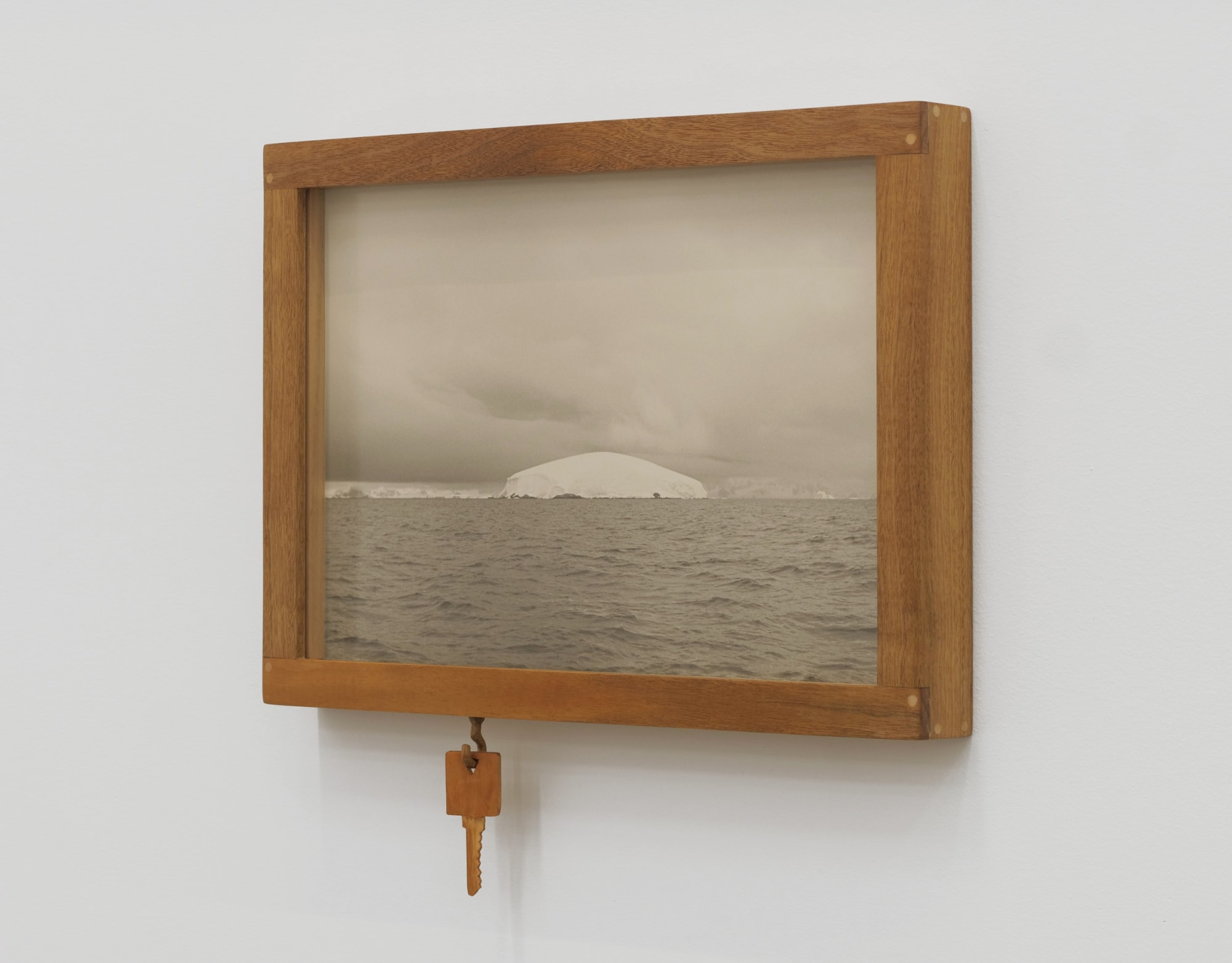 Will Rogan Buls Island, 2018 gelatin silver print, wood 14 x 15 1/4 x 1 1/2 in 35.6 x 38.7 x 3.8 cm