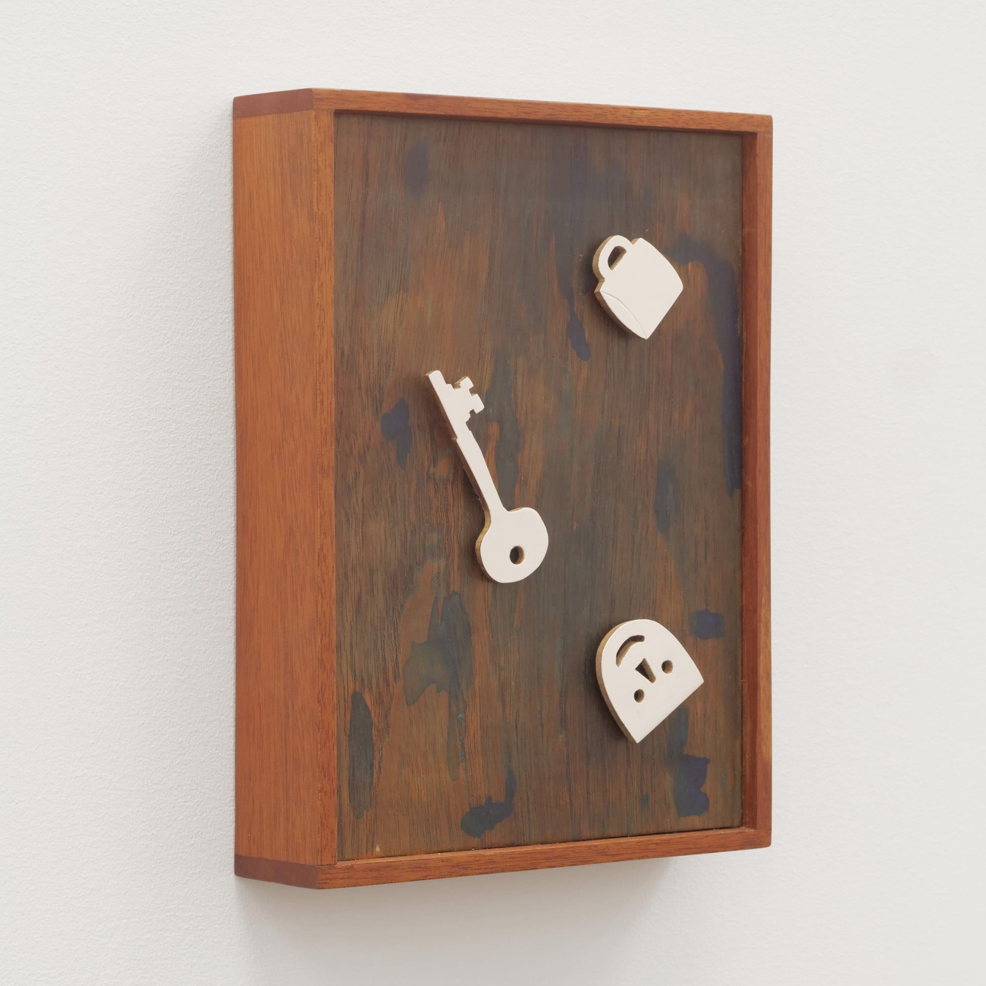 Will Rogan Sea Days, 2018 Wood, paint, clock mechanism, wax 10 1/2 x 7 7/8 x 2 in 26.7 x 20 x 5.1 cm