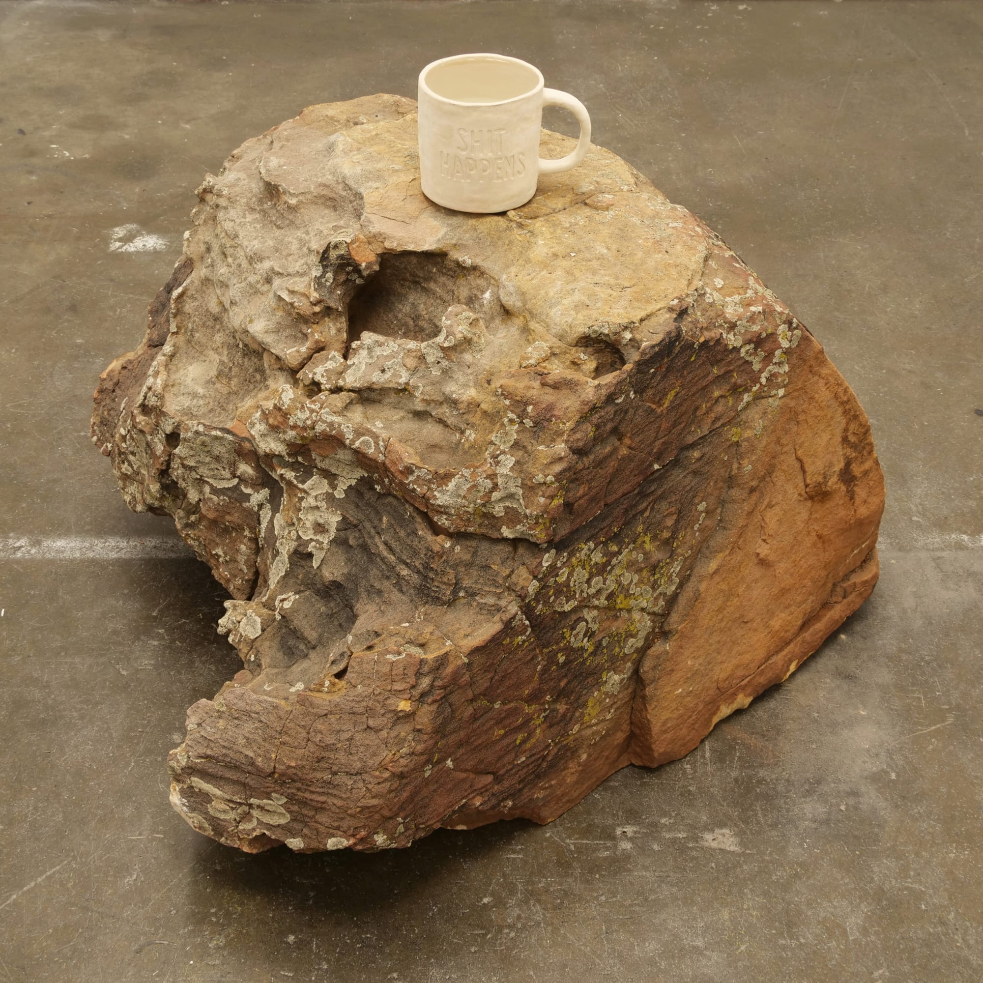 Will Rogan Filter (Shit Happens 2), 2018 Ceramic, sea water, stone 36 x 50 x 52 in 91.4 x 127 x 132.1 cm