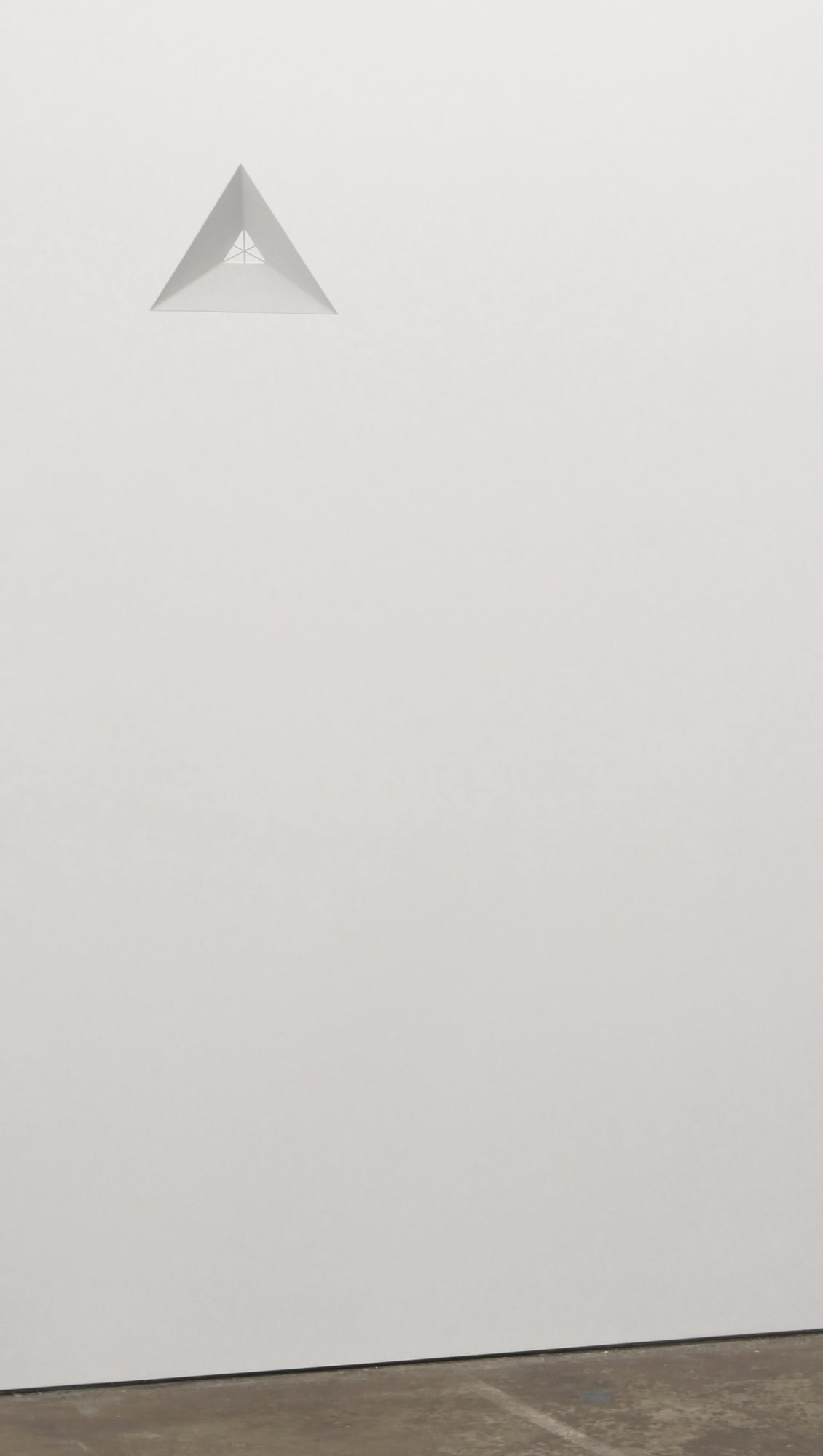 Trevor Paglen Triangle, 2018 Steel and lacquer 12 x 14 1/4 x 3 in 30.5 x 36.2 x 7.6 cm