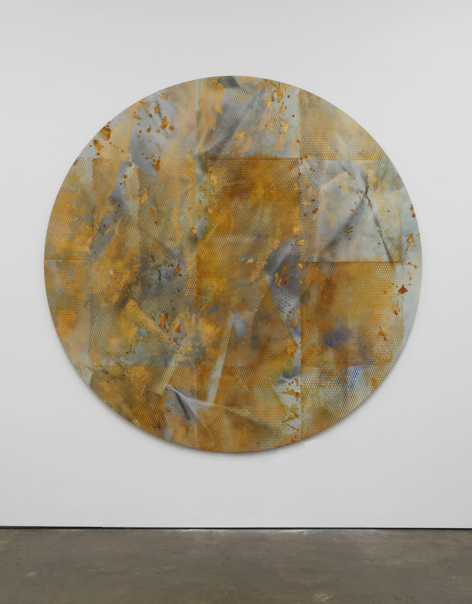 Liam Everett Untitled (Chimera), 2017 Ink, enamel paint, salt, alcohol on canvas 88 x 88 in 223.5 x 223.5 cm