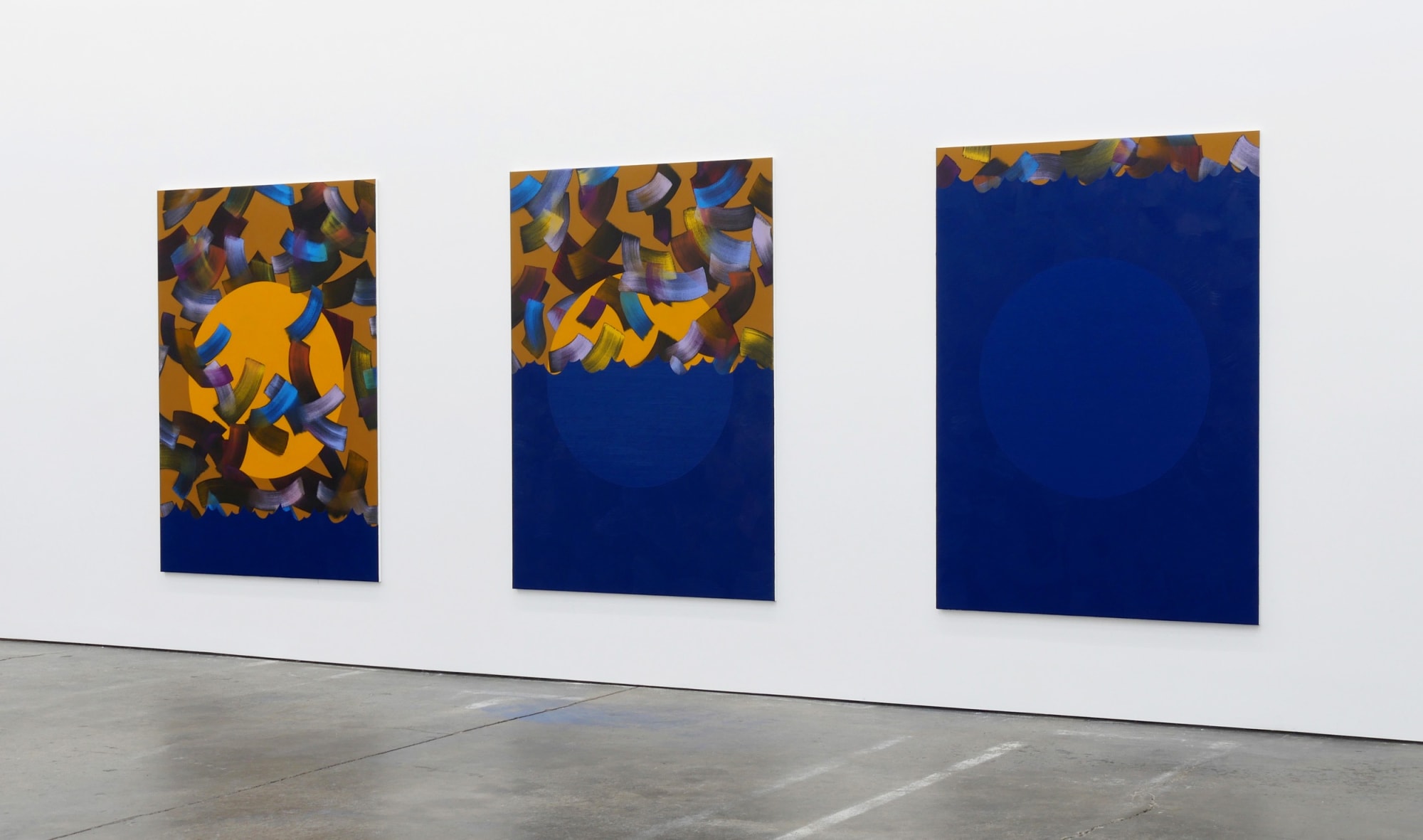 Alex Olson Current, 2017 Oil on canvas Triptych: each 71 x 50 in 180.3 x 127 cm